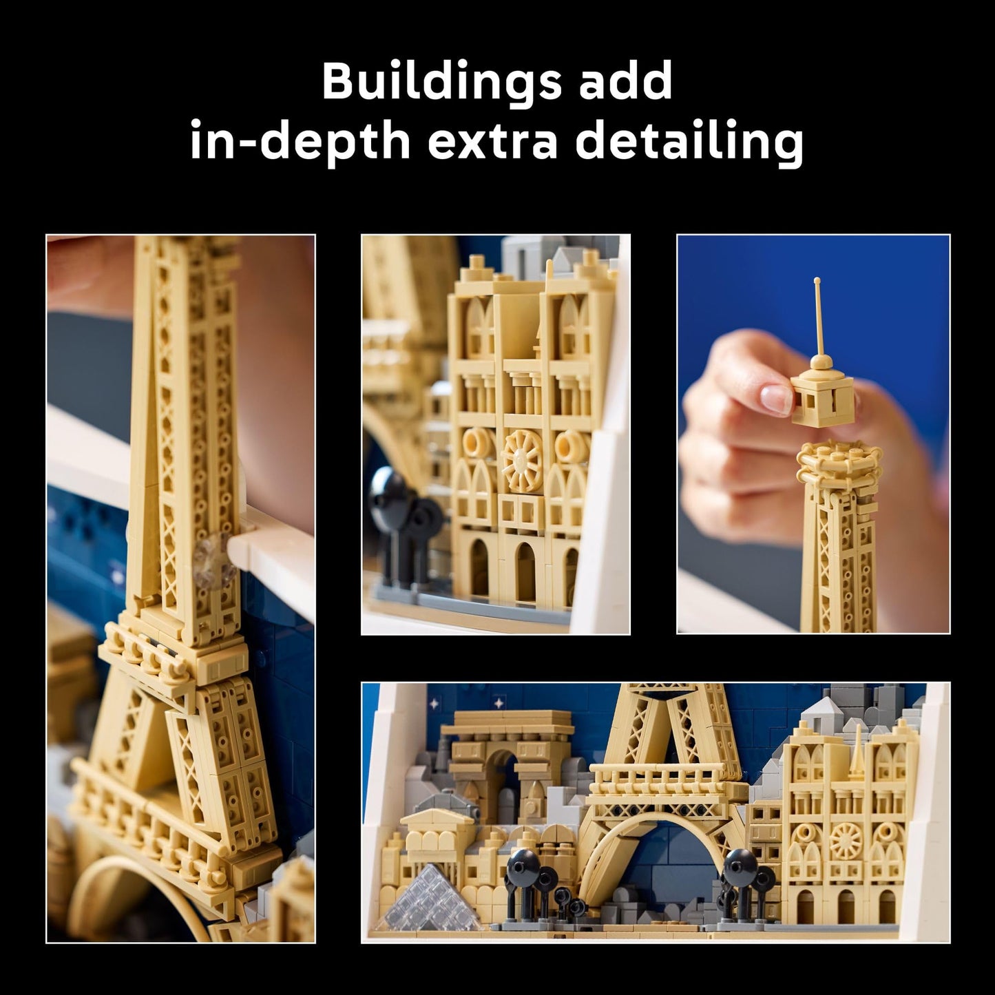 LEGO Architecture Paris – City of Love Building Set for Adults - Gift for Birthdays - Office or Bedroom Decor for Women & Men, Ages 18+ - W/Frame for Display - 21064
