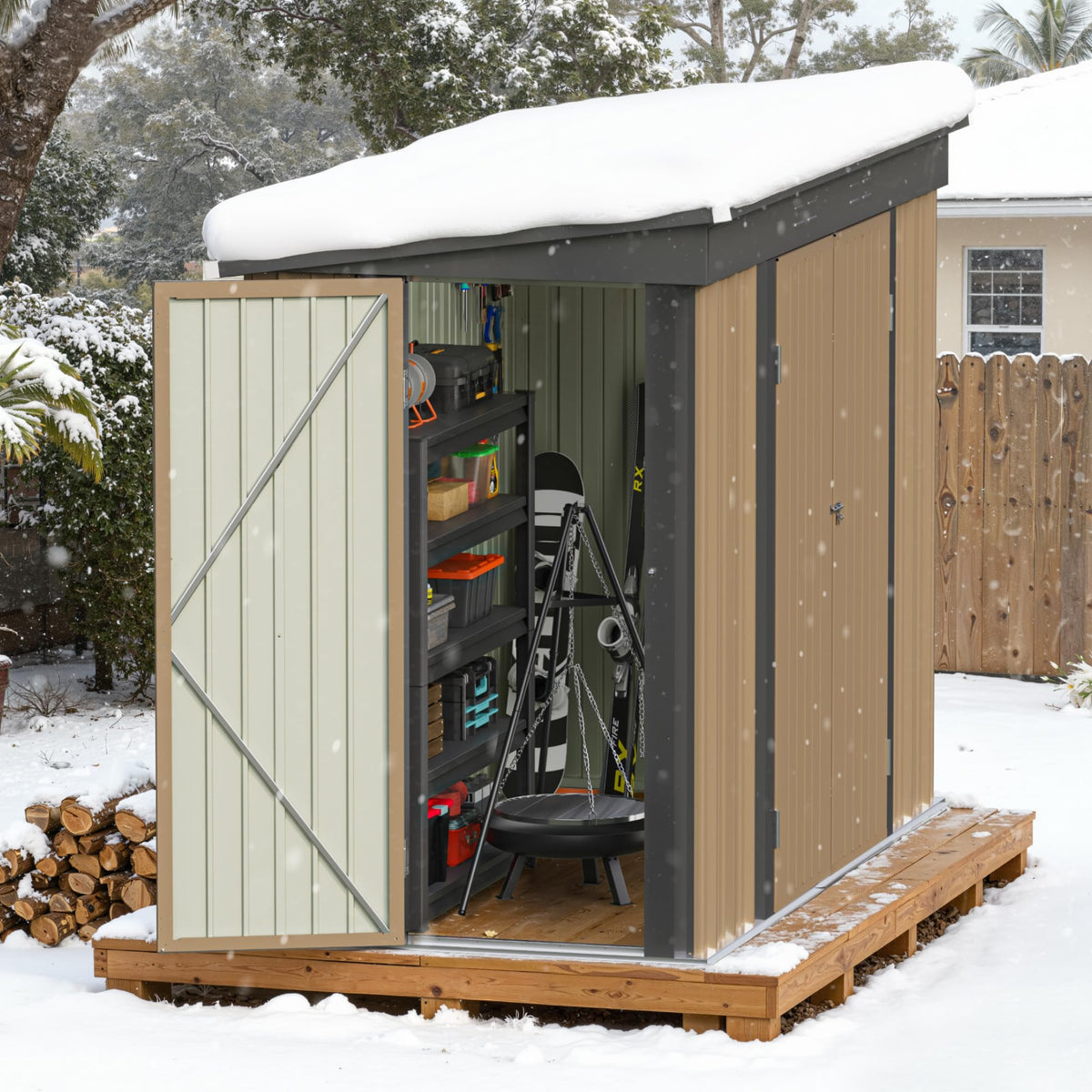 8x4FT Outdoor Storage Shed