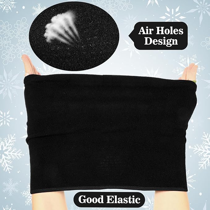 6 Pieces Winter Fleece Neck Gaiter Warmer Face Covering Windproof Half Balaclava Neck Scarf for Cold Weather Skiing