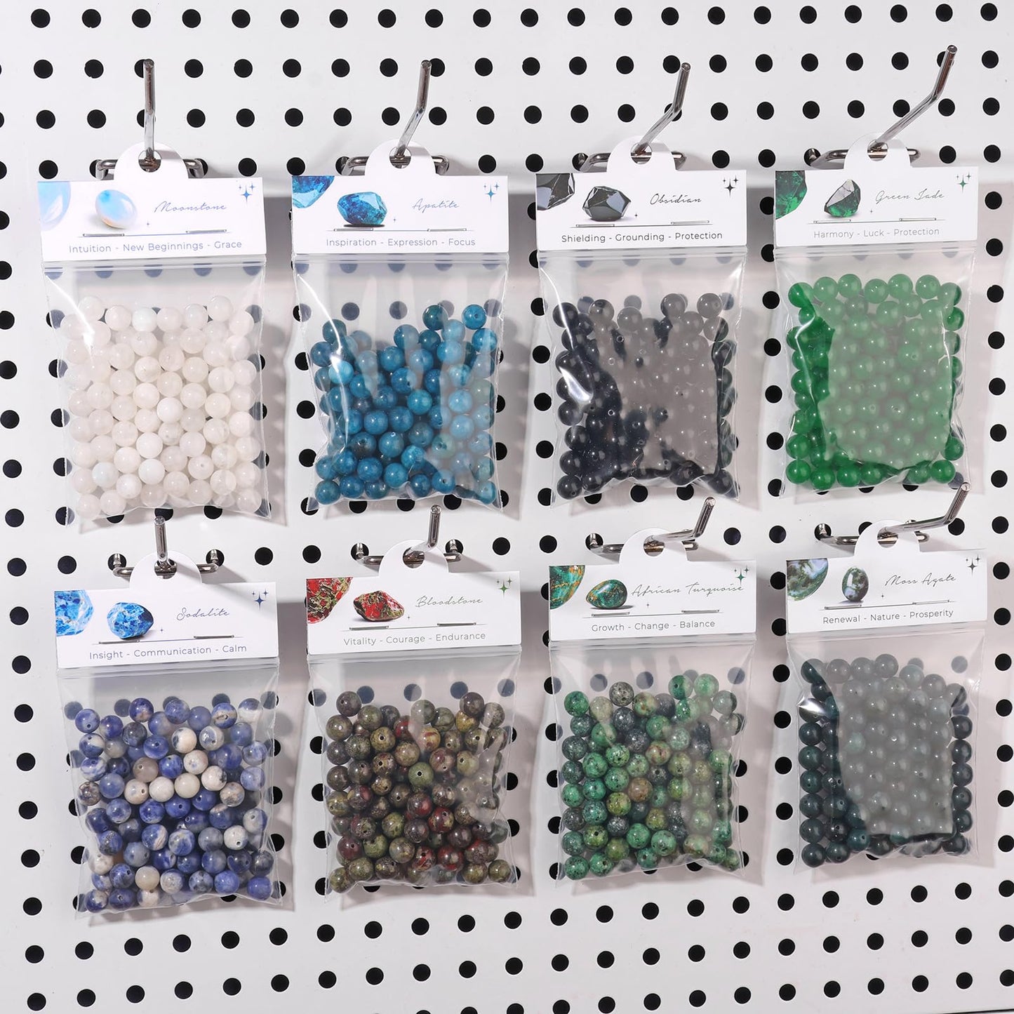 Raicegs 100pcs 8mm Obsidian Beads Natural Gemstone Beads Round Loose Beads for Jewelry Making DIY Bracelets Necklace