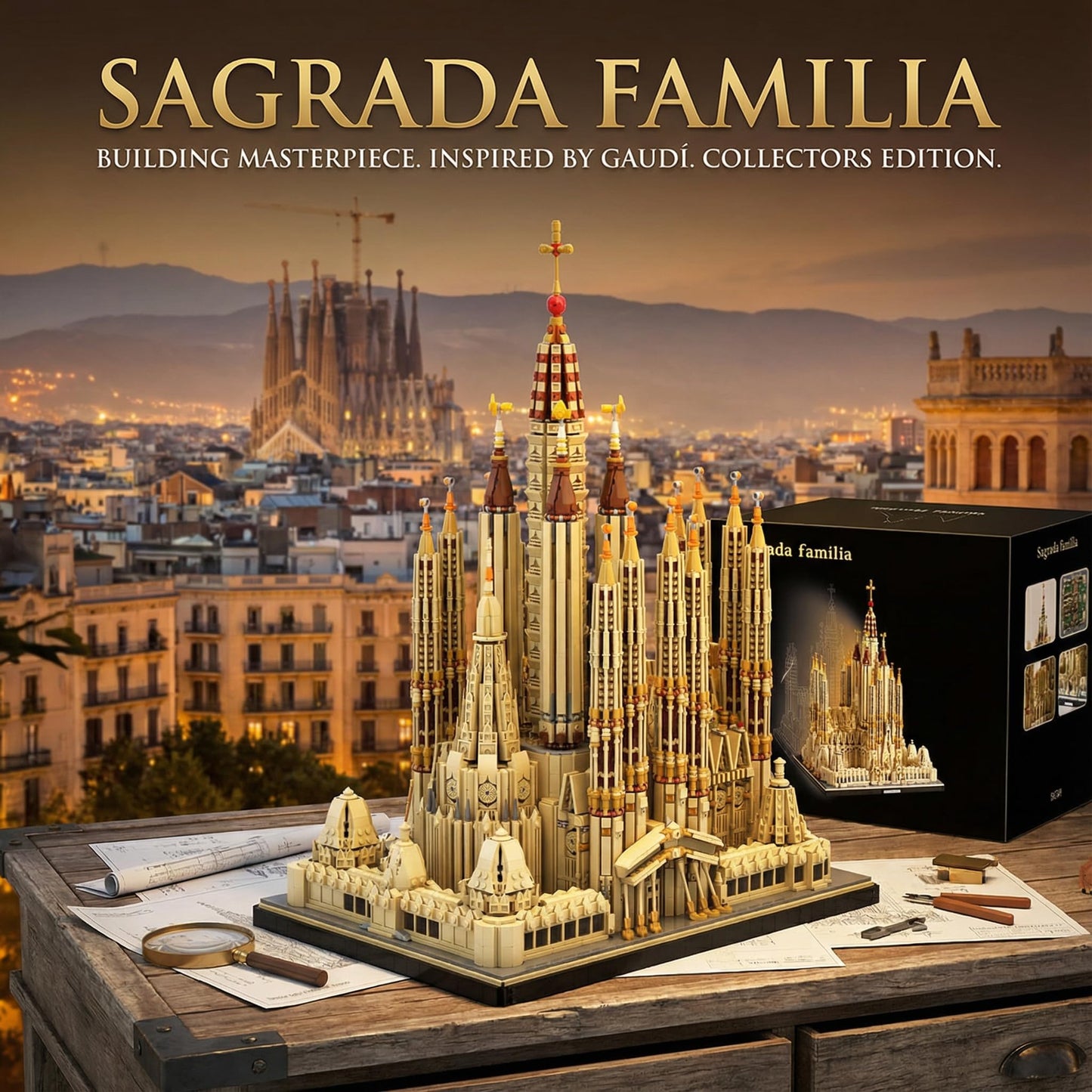 BBTiloBrix Sagrada Família Church Architectural Building Block Set, 10328 Pieces Collectible Cathedral Model, Spain Landmark Construction Kit for Adults,Home Decor Gift for Architecture Enthusiasts