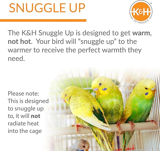 K&H Bird Heater, Snuggle-Up Warmer, Small 5x3in, Low Voltage, Gray
