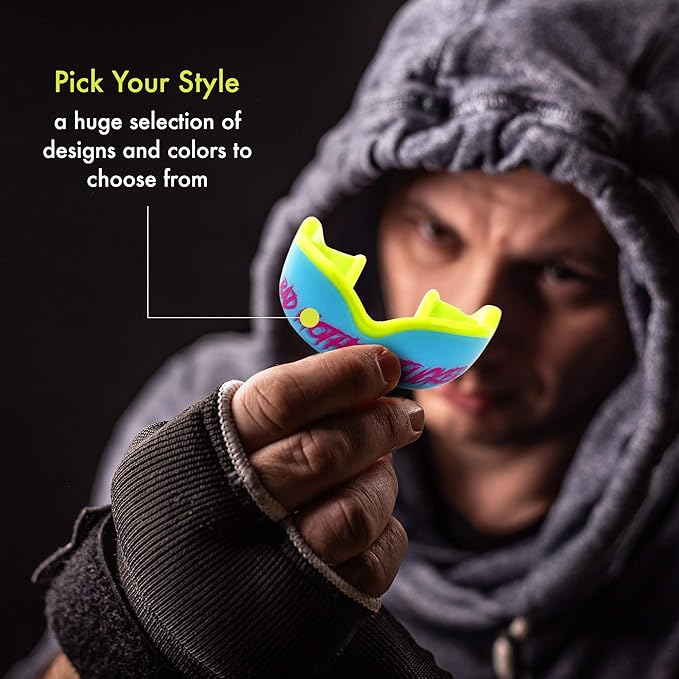 DAMAGE CONTROL High-Impact Mouth Guard – Sports Mouthguard for Boxing, Football, Hockey, Lacrosse & Basketball, Protects Teeth & Jaw, Protective Mouthpiece for Adults & Youth (Adult, BMF 2.0)