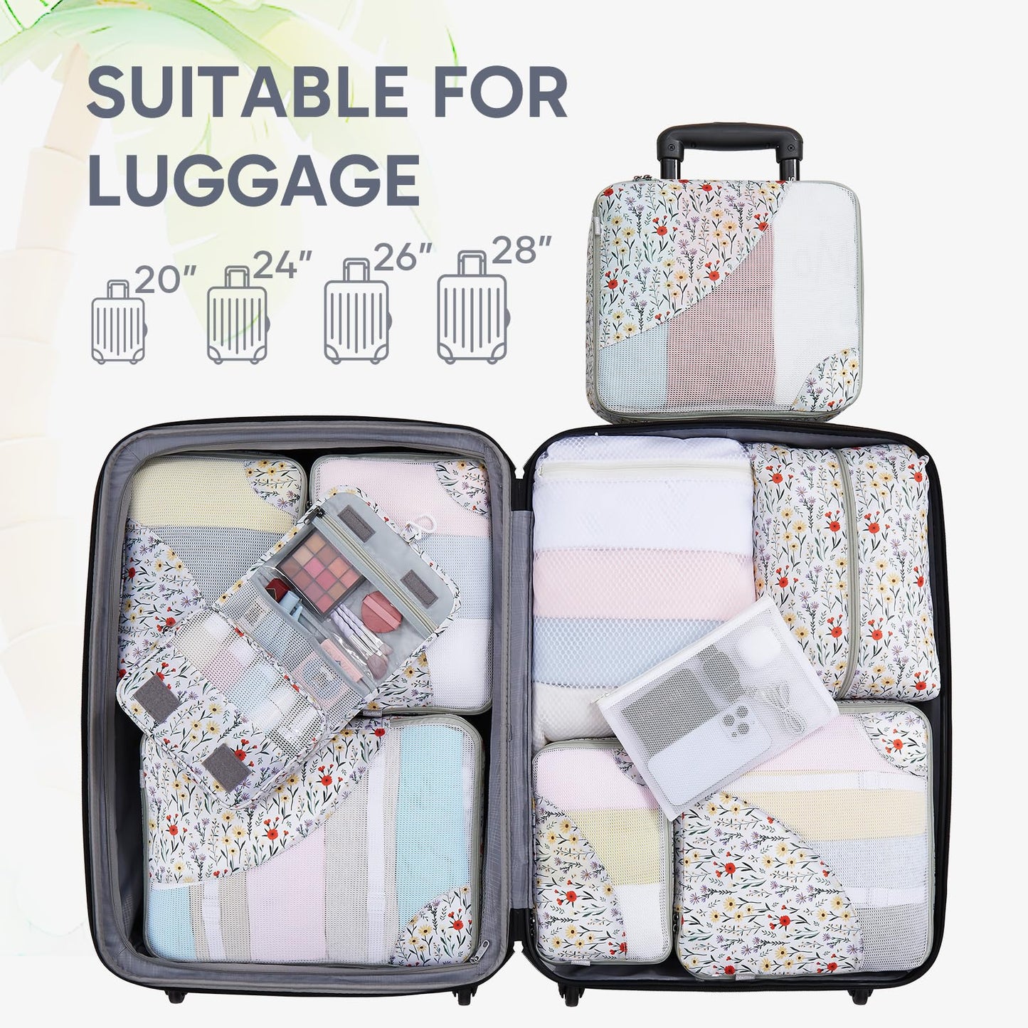 10 Set Packing Cubes for Travel, Gifts for Women Mom,Anti-Tearing Suitcase Organizer,OlarHike Vacation Essentials & Accessories for Cruise Ship