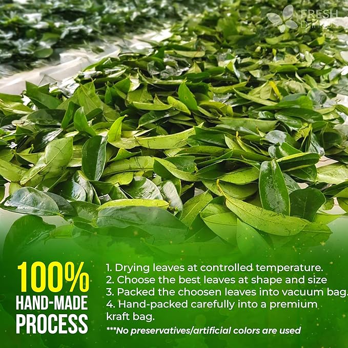 FreshDrinkUS, 240+ Premium Soursop Graviola Dried Leaves Tea, 230-250 Whole Soursop Leaves, Wildcrafted, Graviola , Guanabana , Hoja Guanabana, Loose Leaf Herbal , No Gluten, Vegan