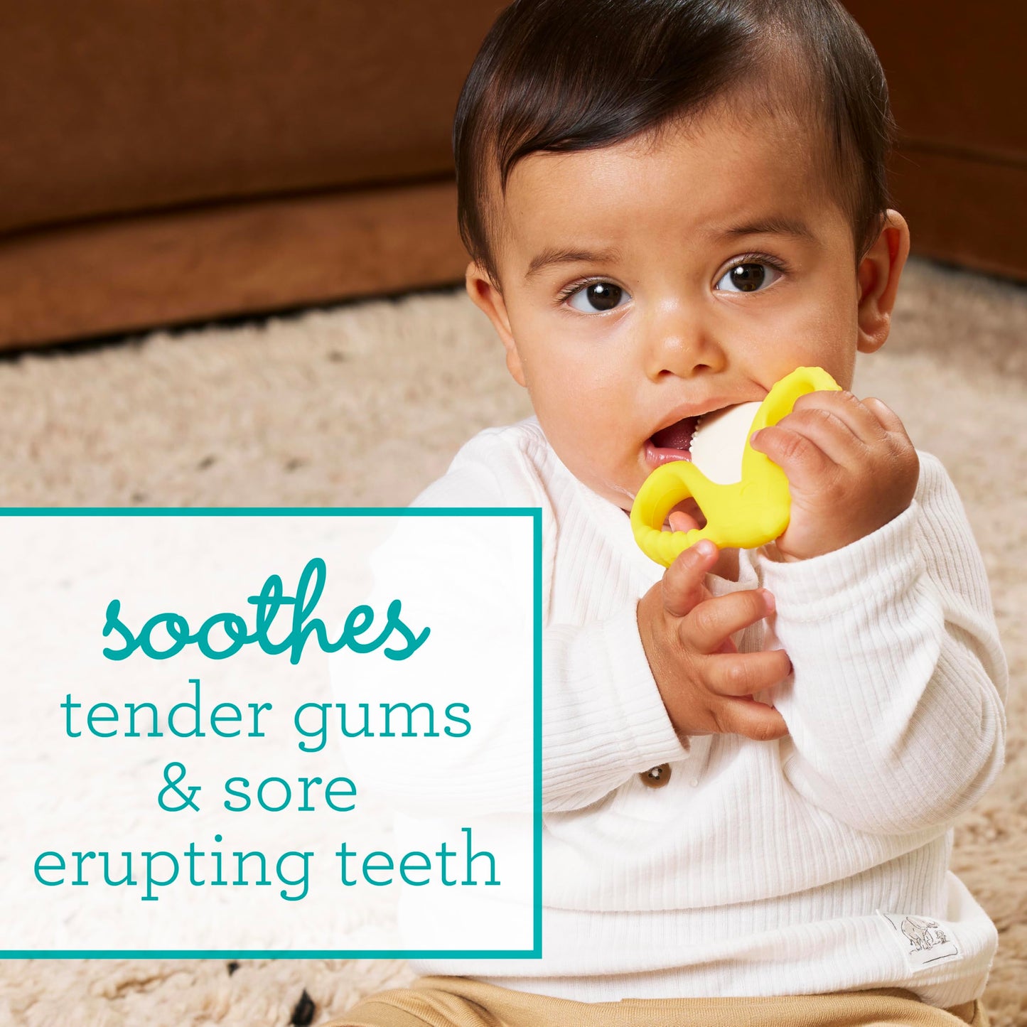 Infantino Lil’ Nibbles Textured Silicone Teethers, BPA-Free Baby Teething Toy, Soft, Easy to Hold, Sensory Stimulation for Infants, Banana, Broccoli, Fruit Kabob, 3-Pack Set