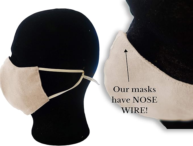 HOPE LOVE SHINE Face Mask Adjustable Filter Pocket Reusable Breathable Washable Cloth Mask Face Masks for Women Men - 3 Pack