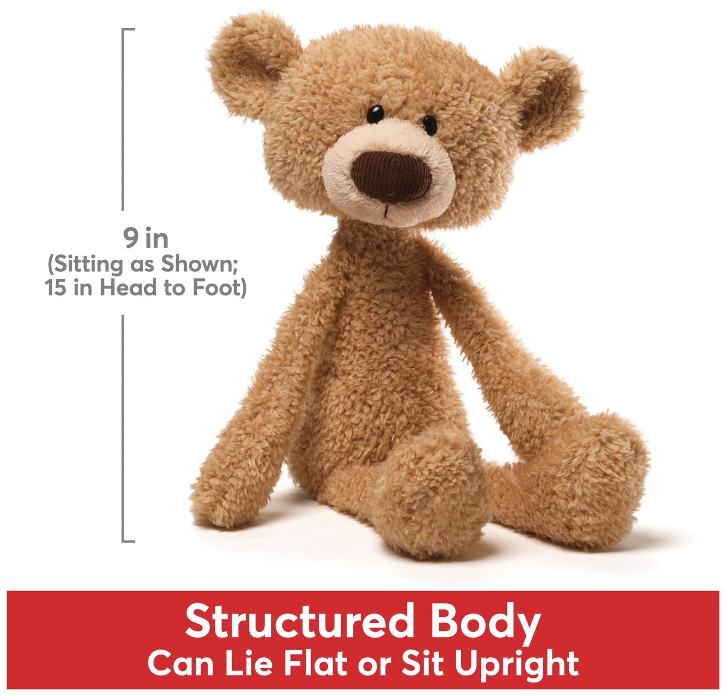 GUND Toothpick, Classic Teddy Bear Stuffed Animal for Ages 1 and Up, Beige, 15”