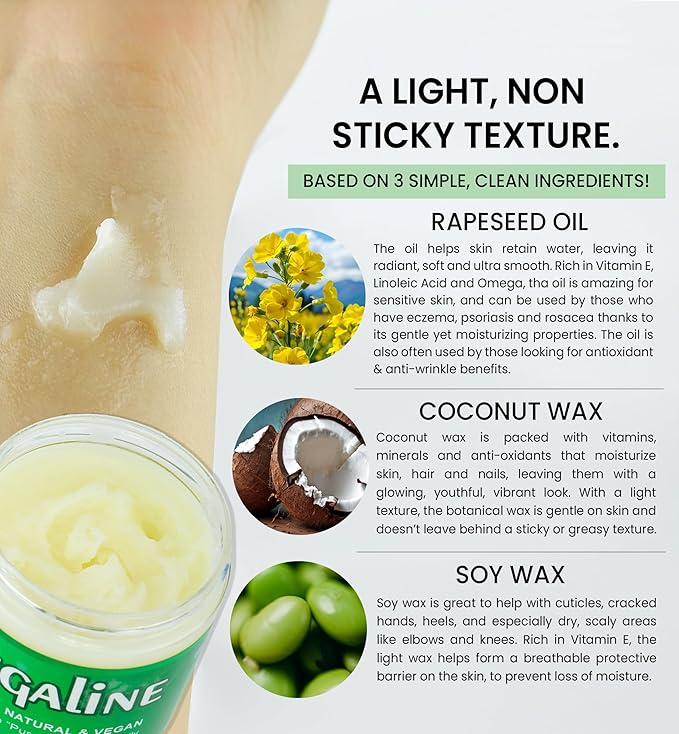 Beesaluxe Veggielene - 100% Natural, Vegan & Hypoallergenic Alternative to Petroleum Jelly - Unpetroleum - Lips, Hands, Baby, Makeup Remover and More (8 Ounce)