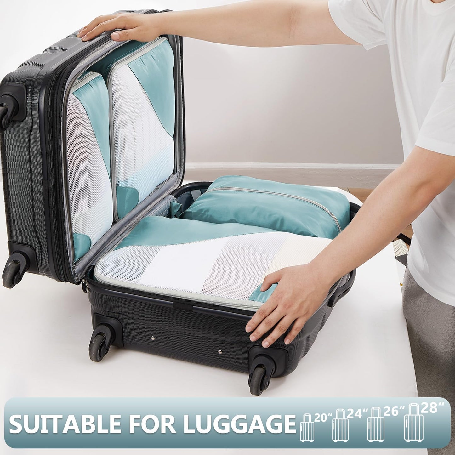 8 Set Packing Cubes for Travel, Gifts for Women Mom,Anti-Tearing Suitcase Organizer,OlarHike Vacation Essentials & Accessories for Cruise Ship