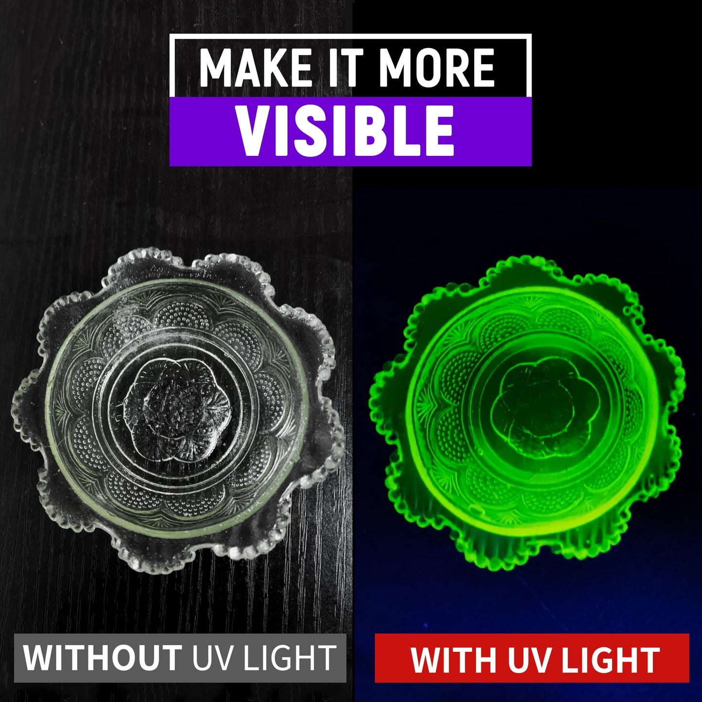 VMTENMV UV Flashlight Black Light, USB-C Rechargeable 395nm Blacklight Mini, Portable Handheld Powerful LED Ultraviolet Lights Flashlights, for Resin Curing, Uranium Glass, Pet Dog Urine Detection