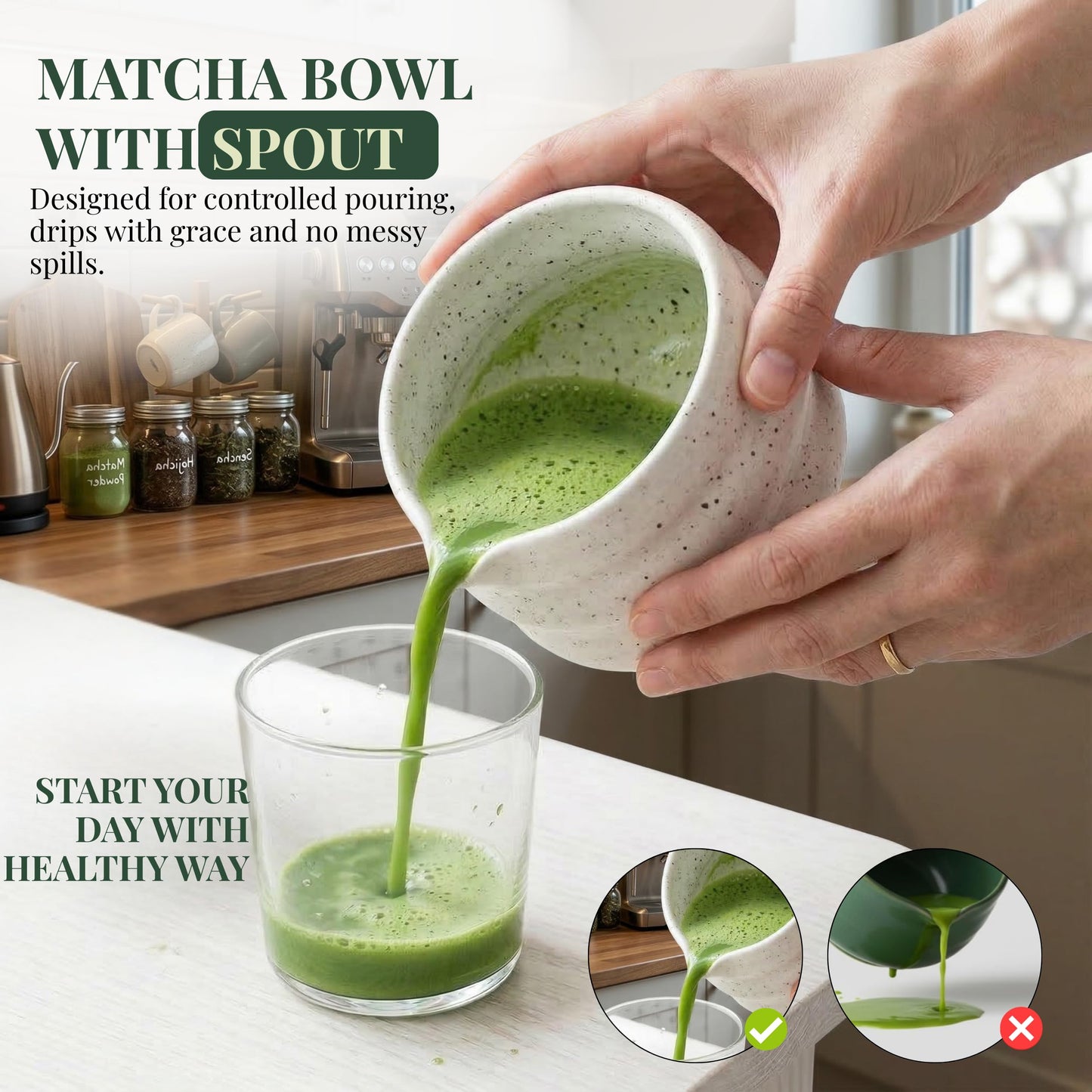 BARISTA EMPEROR® MATCHA WHISK SET PREMIUM 11pcs - Professional Matcha Kit Set with Matcha Bowl, Matcha Whisk, Milk Frother, Spoon, Sifter, Scoop, Stand, Cup, Tea Mat, Cloth - Matcha Bowl Set