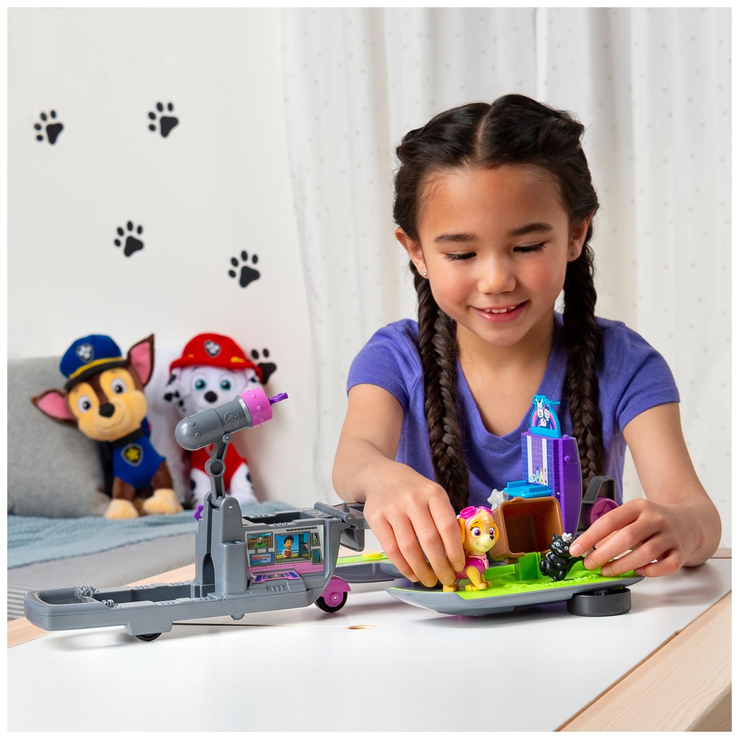 Paw Patrol, Skye’s Ride N Rescue, 2-in-1 Transforming Playset and Helicopter, for Kids Aged 3 and Up