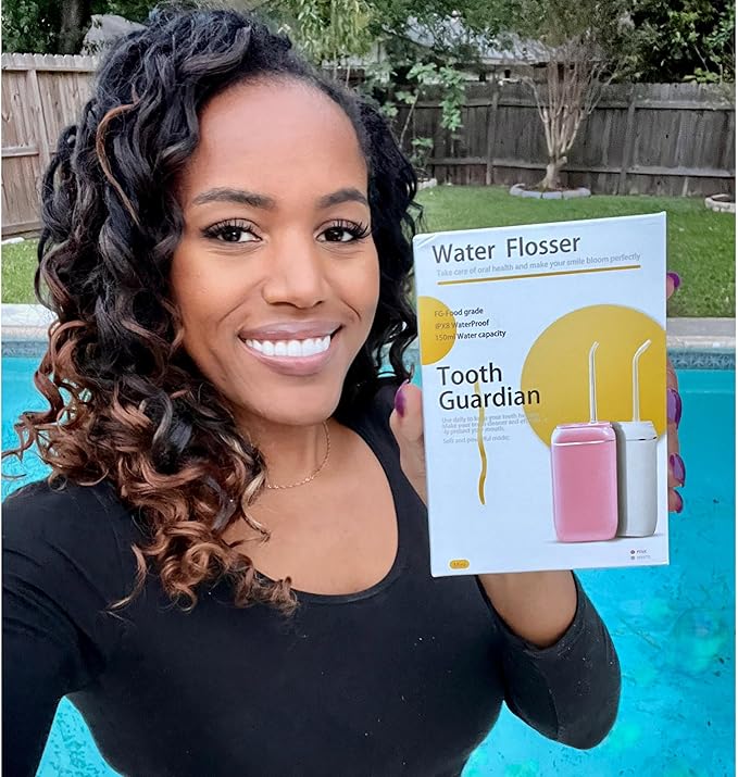 Ortho Water Flosser – Cordless, Collapsible Water Flossers for Teeth and Braces, IPX8 Waterproof, Rechargeable Teeth Cleaning Tools, 3 Modes 360° Nozzle, Travel Essentials Flossers for Adults & Kids