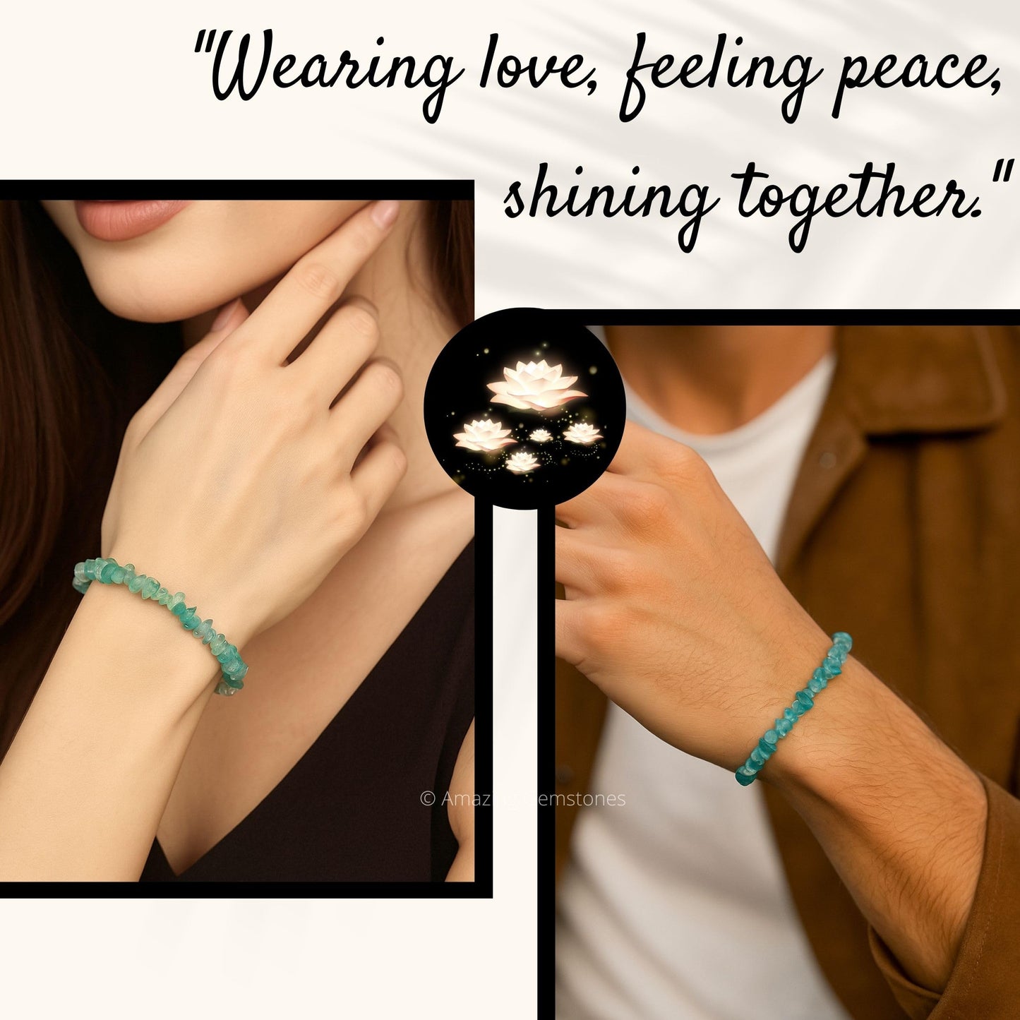 Amazing Gemstone Chips Bracelet (Emerald)