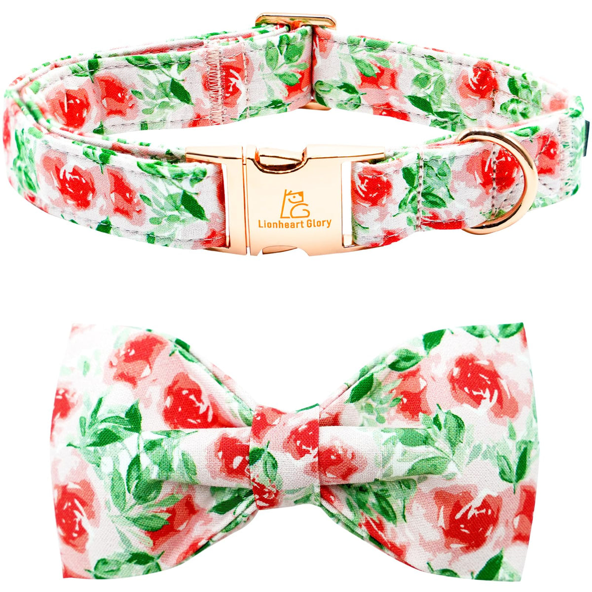 Lionheart Glory St. Patrick's Day Dog Collar, Dog Collar with Flower, Cute Floral Pattern Pet Collars Adjustable Pet Collars for Large Dogs