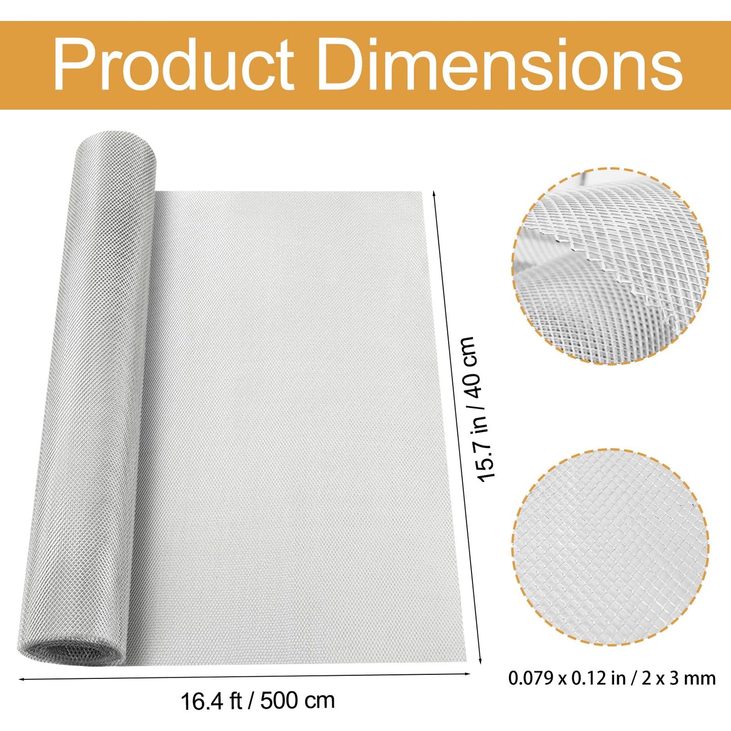 Jibrelxion 15.7 in x 16.4 Ft Sculpting Wire Mesh, Aluminum Sculpting Mesh Roll, Craft Wire Screen for Arts, Clay DIY Projects, Home Decor and Jewelry Making