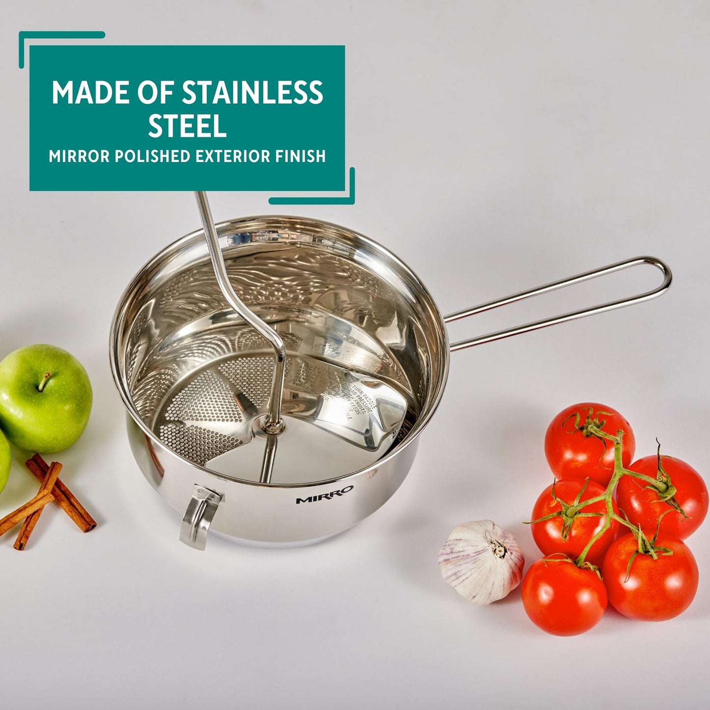 Mirro 50025 Foley Stainless Steel Healthy Food Mill Cookware, 3.5-Quart, Silver -