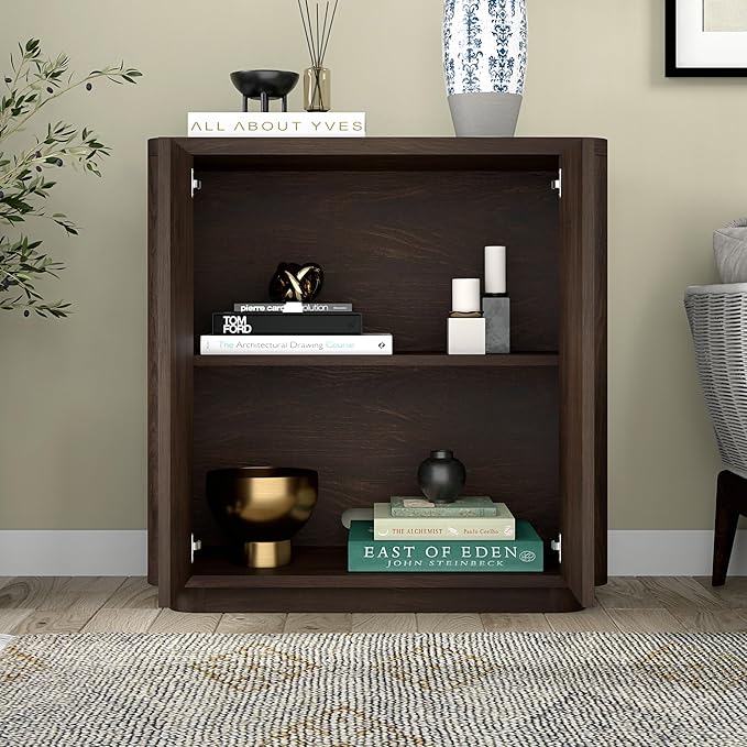 Henn&Hart 32" Wooden Accent Cabinet, Modern Sideboard Buffet Cabinet with Adjustable Shelf for Living Room, Dining Room, Bedroom or Entryway, Alder Brown
