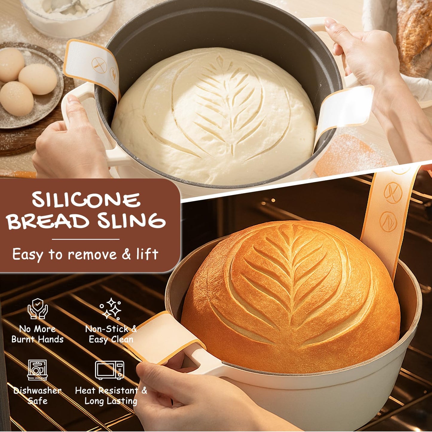 Astercook Sourdough Starter Kit with Round & Oval Banneton Bread Proofing Basket, Bread Sling, Starter Jar, Dough Whisk, Scrapers, Stencils, Complete Sourdough Bread Baking Supplies, Mothers Day Gifts