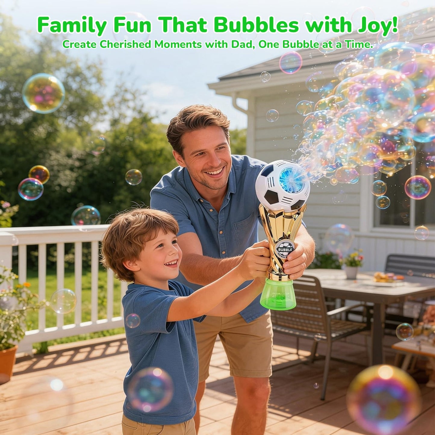 Football-Shaped Bubble Machine, Perfect for Children to Play with Complete with Bubble Solution – The Ideal Toy Bubble Machine for Kids