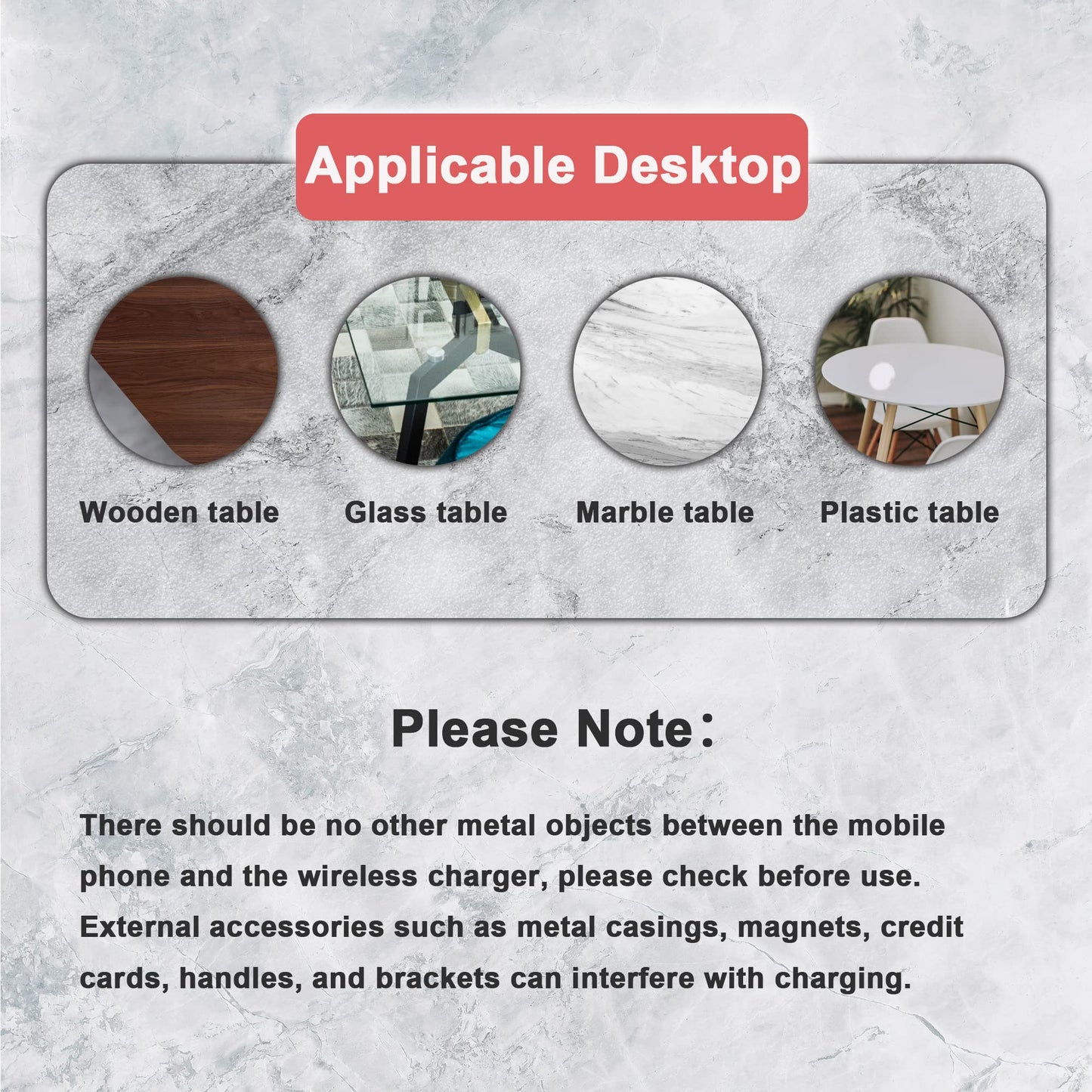 Invisible Wireless Charger, Under Desk Furniture Wireless Charging Pad 10W, Hidden Long Distance Wireless Phone Charger, for iPhone 13/12/Pro Max &AirPods(with Adapter)