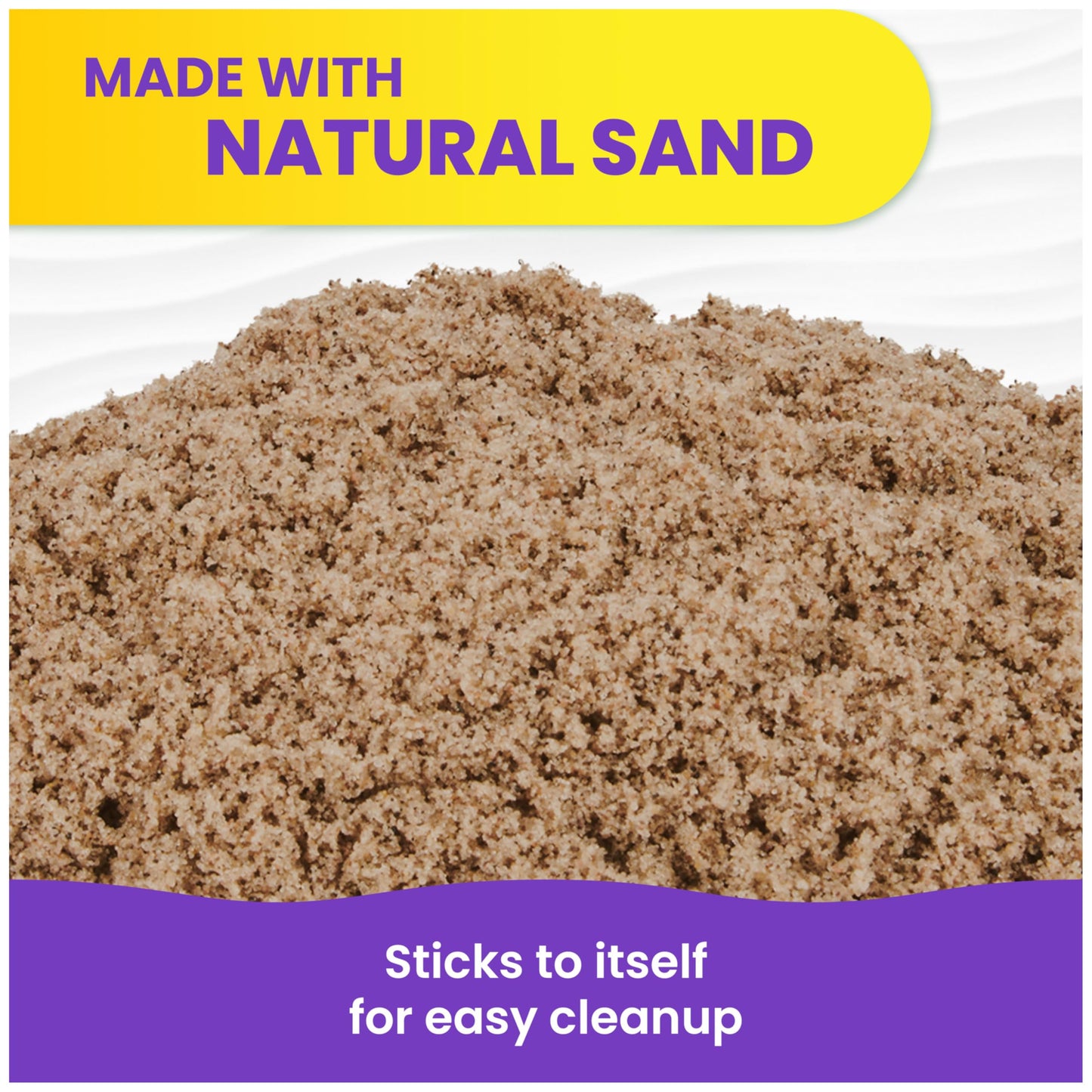 Kinetic Sand, 3.25lbs Beach Play Sand, Amazon Exclusive, Moldable Sensory Toys for Kids, Resealable Bag (Packaging May Vary), for Ages 3 and up