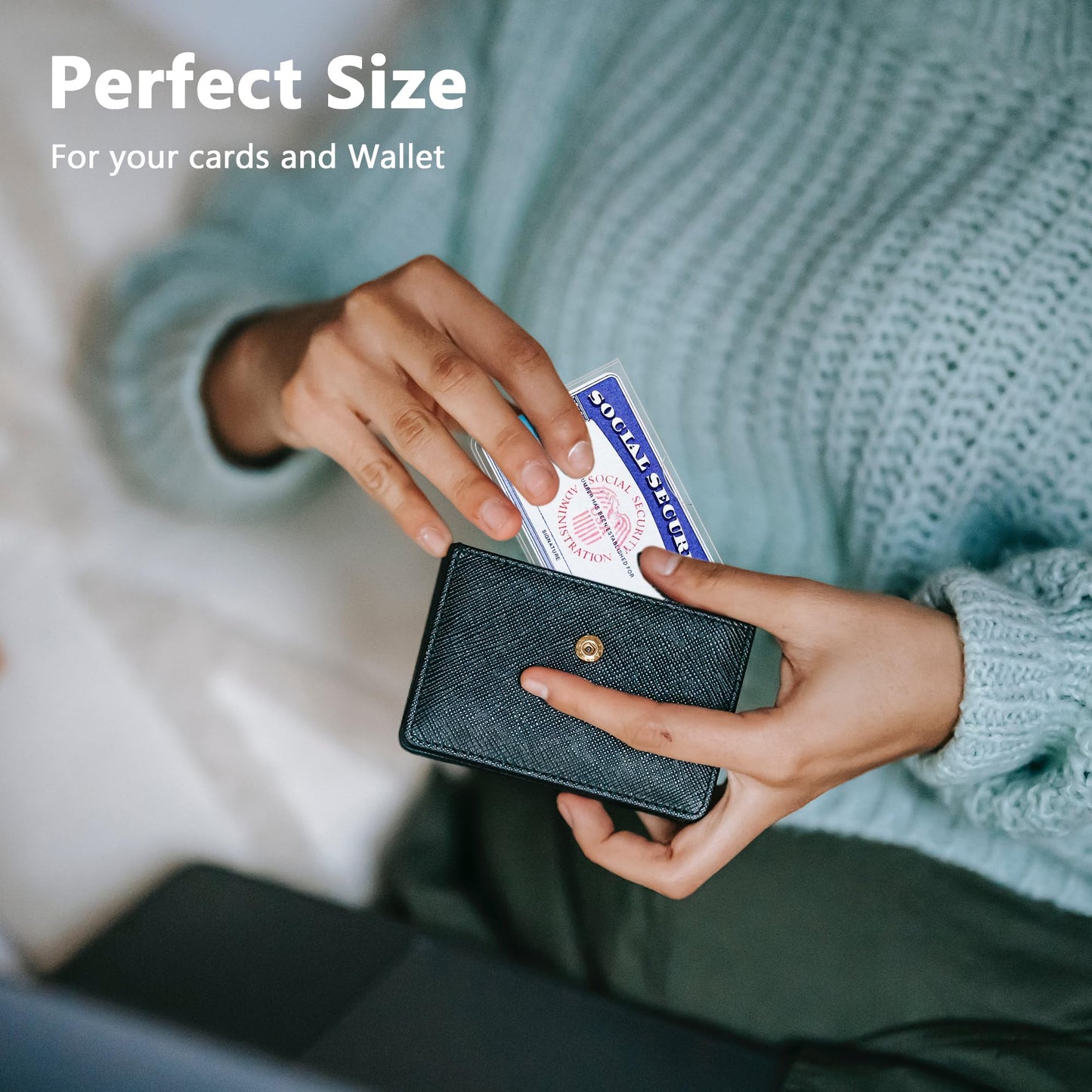 6 Pack Card Protector Social Security, Medicare, Credit & Driver's License Sleeve 3.8x2.32in