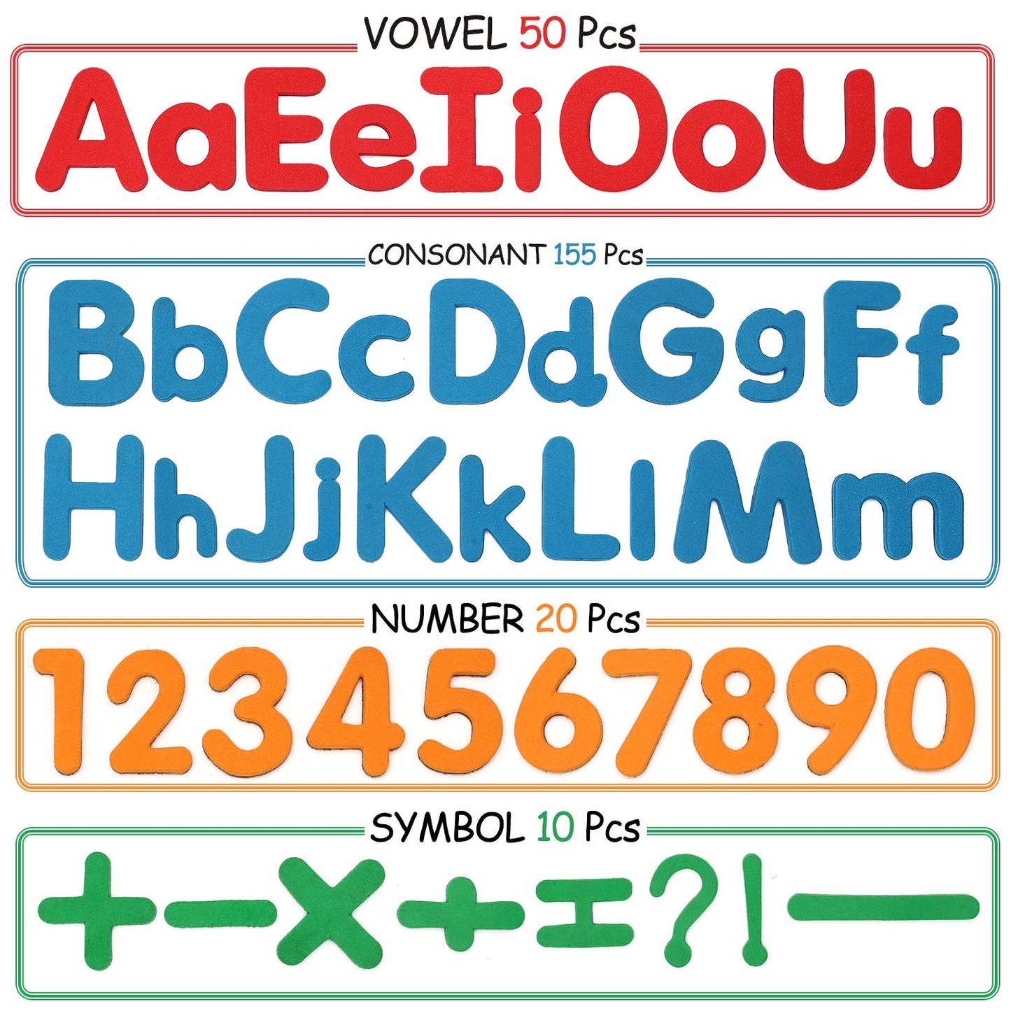 235 Pcs Magnetic Letter Number with Magnet Board, 2 Erasable Magnetic Pen and Storage Box, Foam ABC Alphabet Gift for Refrigerator Fridge, Classroom Toy for Toddler Kid Child Spelling & Learning Game