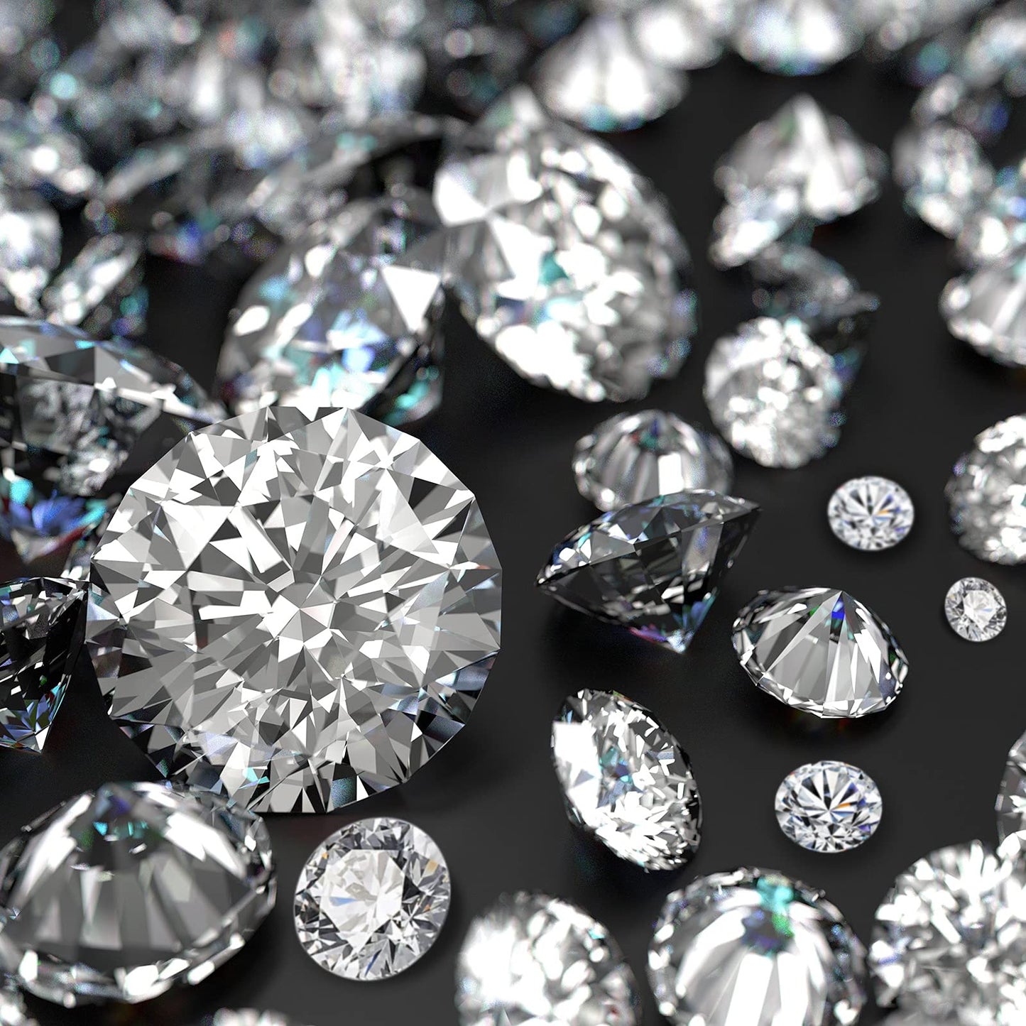 Hicarer 800-Piece Diamond Decorations - Acrylic Diamond Table Scatter Crystals for Vase Fillers, Party Decor (Clear, 30mm, 20mm, 12mm, 8mm, 4mm)