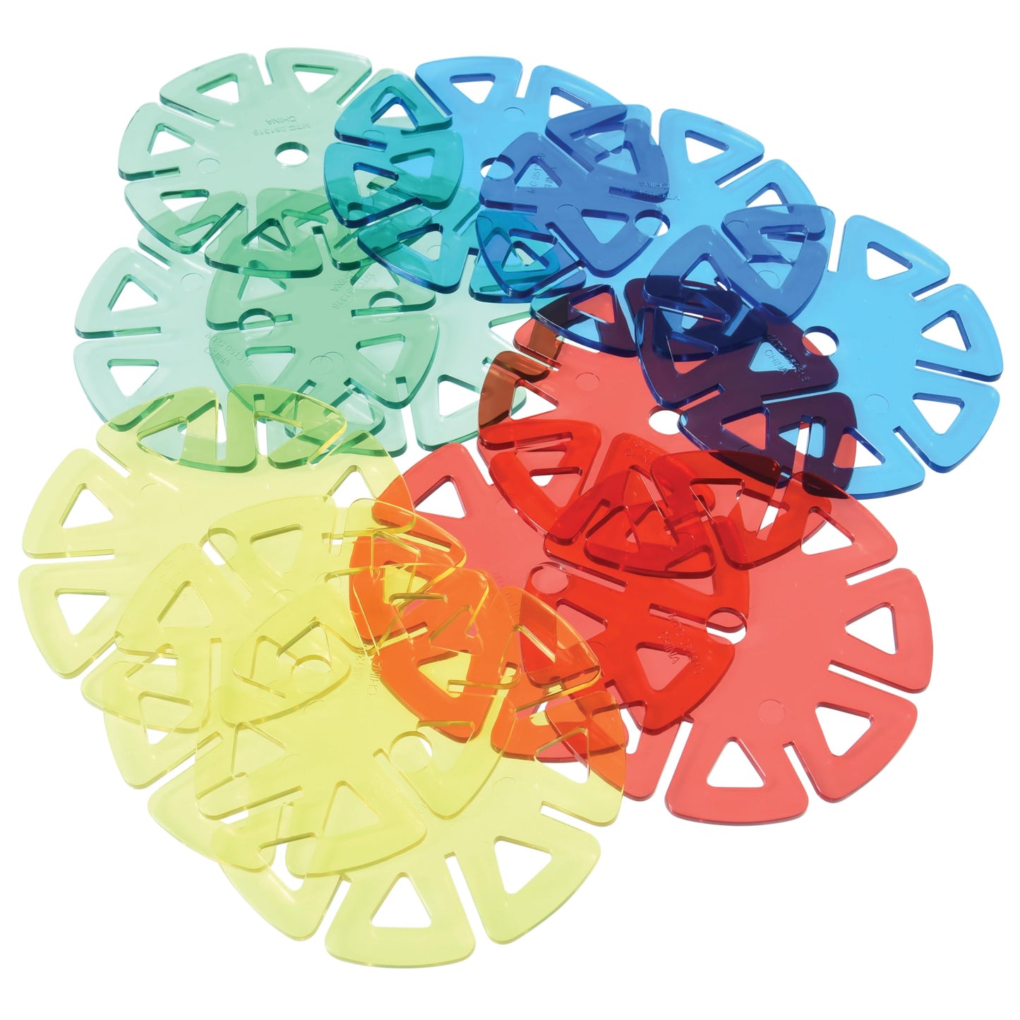 Constructa Interlocking Plastic Disc Toy Building Set, 50 Pieces