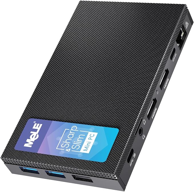 MeLE Fanless Mini PC Quieter 4C, N100 16GB RAM 512GB Storage Win 11 Mini Computers, Micro PC with Full-Functional USB-C, 2.4G/5G WiFi, 4K Triple Screen on Home, Office, Education, Astrophotography