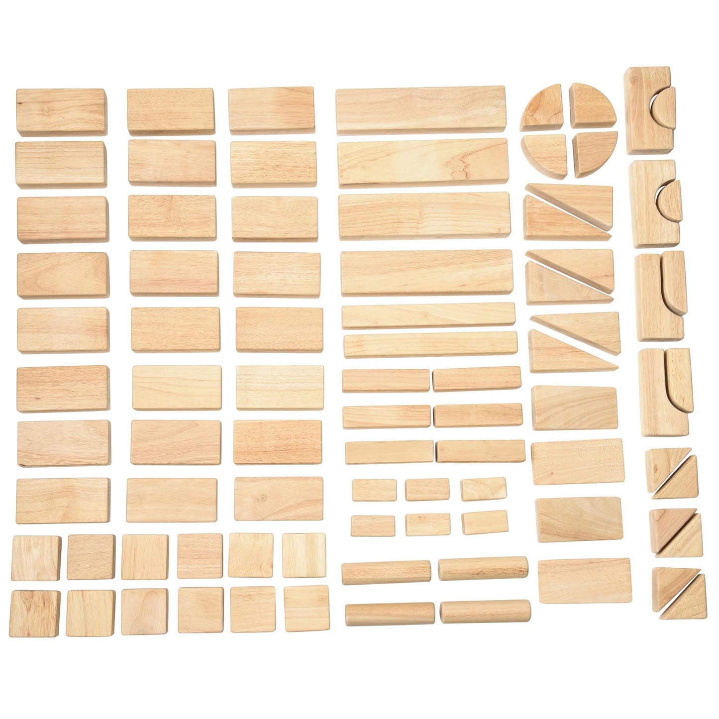Constructive Playthings Wooden Blocks for Kids, 82-Piece Set with 13 Shapes, Educational Toy for Ages 2+, Ideal for Classrooms, Early Learning, Cooperative Play