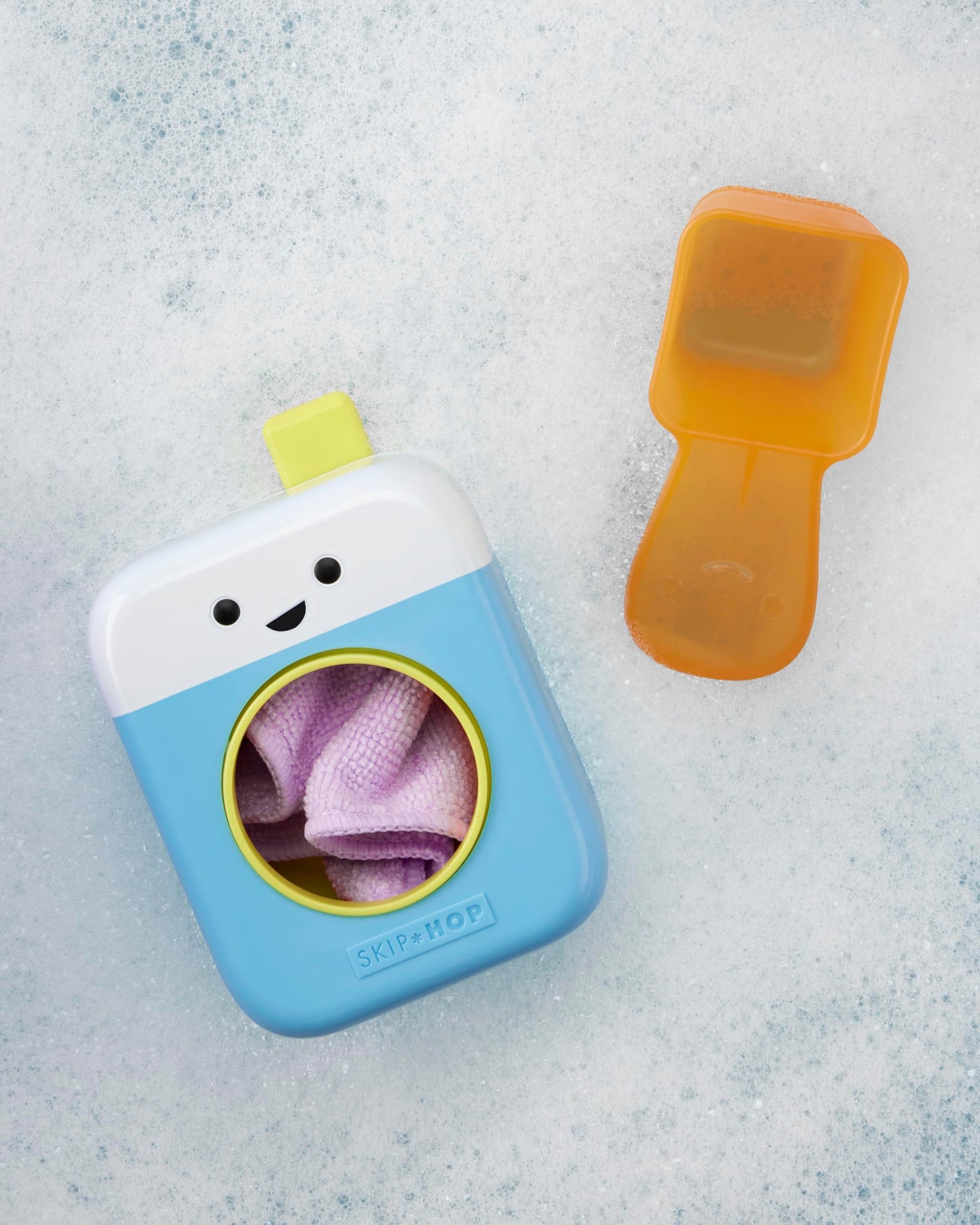 Skip Hop Baby Bath Toy Fresh & Clean Spin Cycle 4-Piece Laundry Pretend Play Set and Bathtub Sensory Development Toy Age 12m+