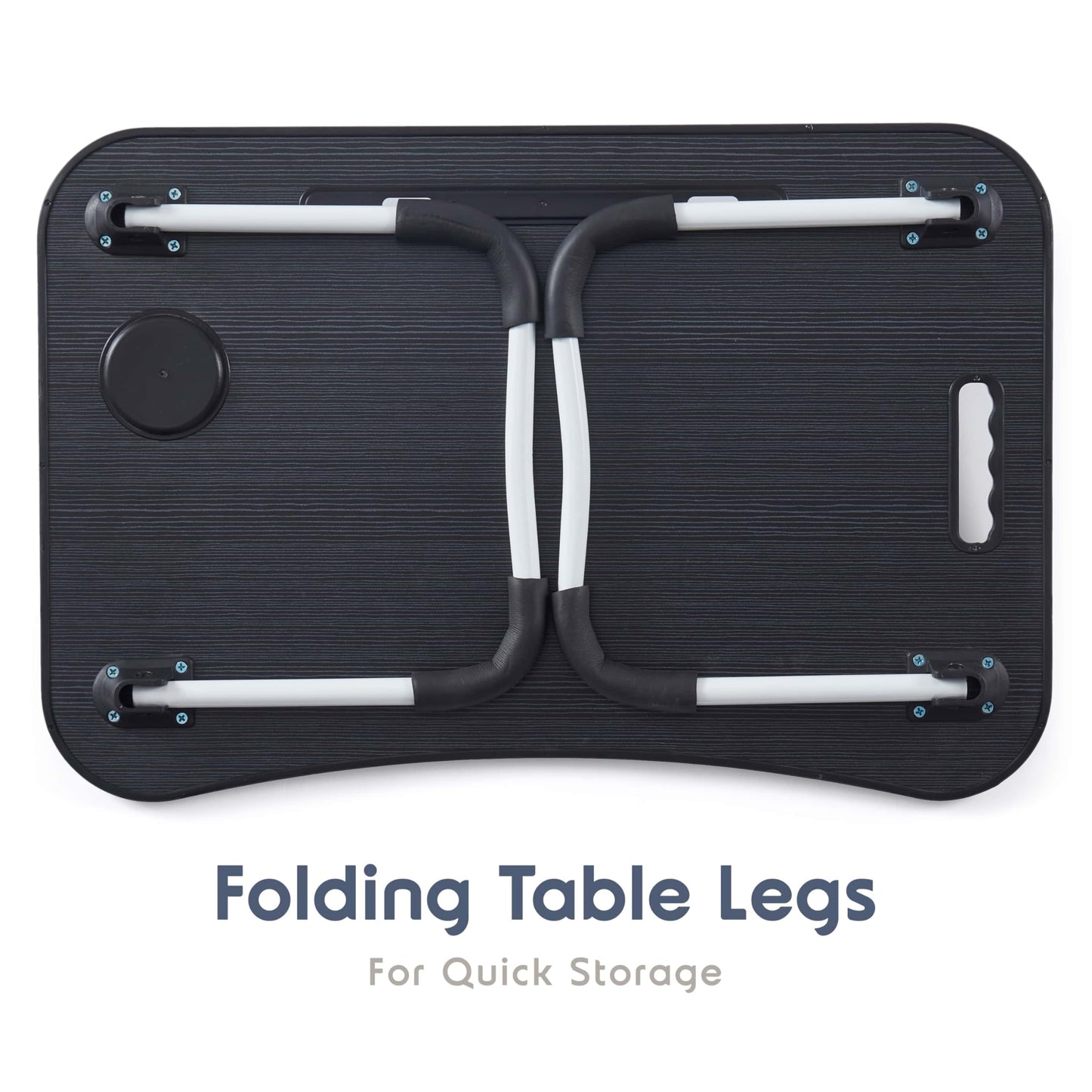 Laptop Bed Tray Table, Adjustable Laptop Stand, Portable Lap Desks with Foldable Legs, Reading Desk for Sofa Couch Floor - Large