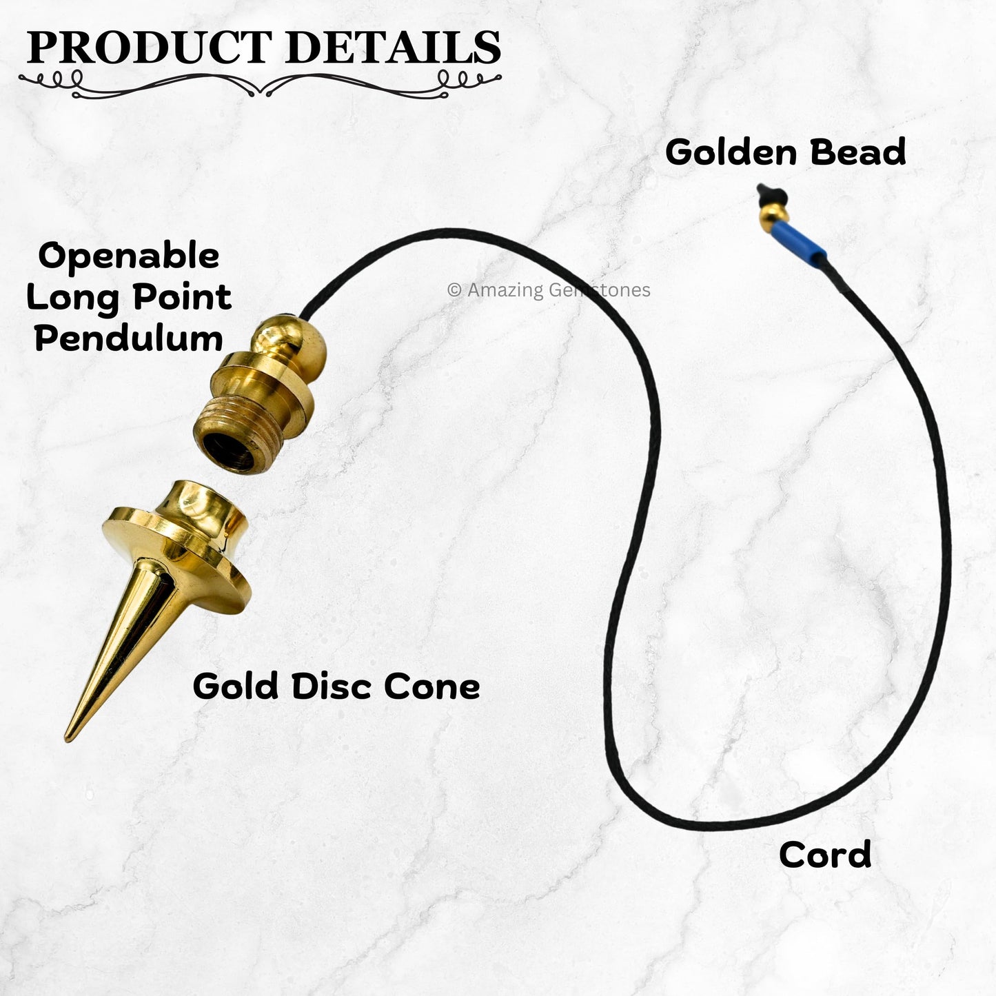 Amazing Gemstone Healing Metal Pendulums for Divination, Gold Disc Cone Long Point Steel Copper Pendulum High Energy Pendulo de Bronce Pendulos de Mesa MP63