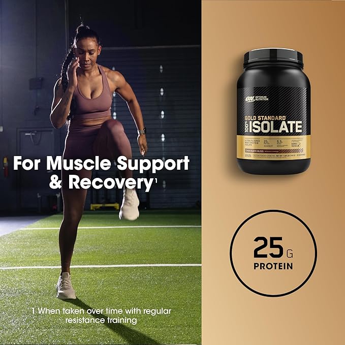 Optimum Nutrition Gold Standard 100% Isolate, Chocolate Bliss, 1.64 Pounds, 24 Servings (Packaging May Vary)