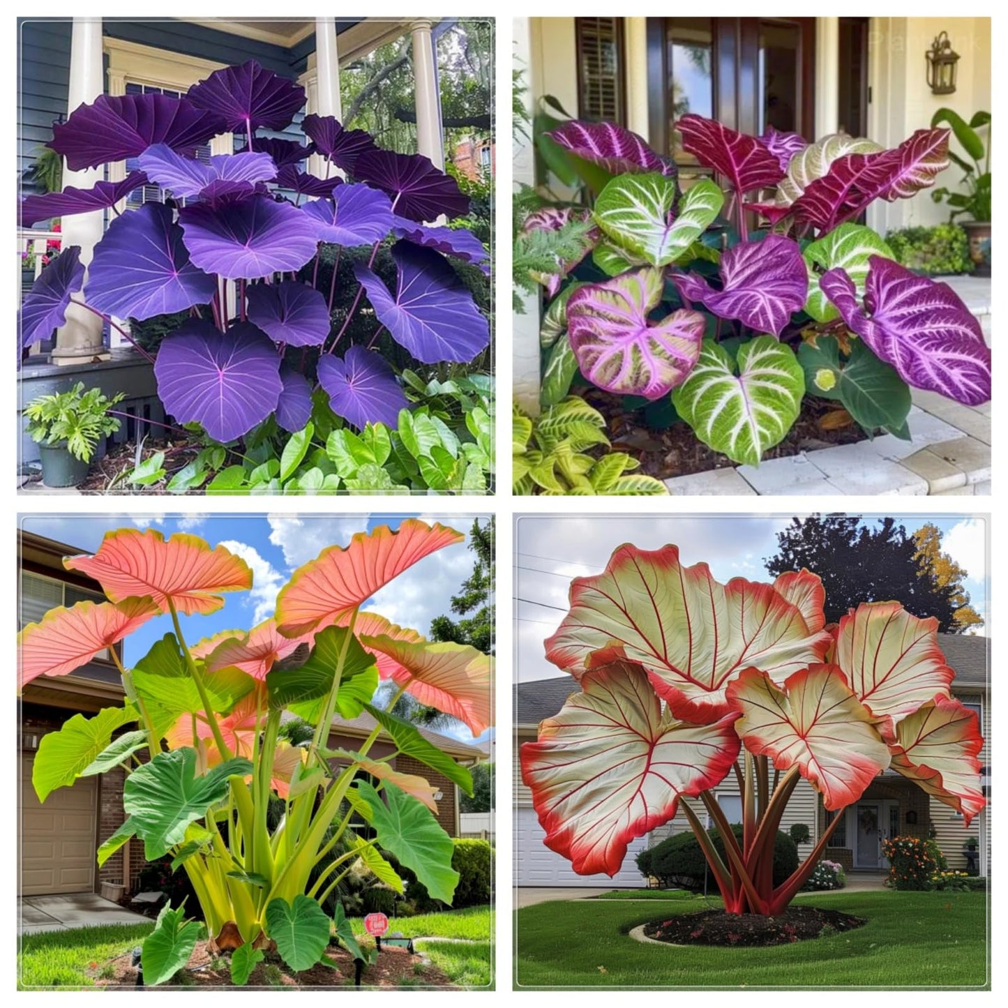 Elephant Ears Bulbs/Giant Elephant Ear Bulbs-Balcony/Garden Ornament/Low Maintenance Tropical Houseplant-B-6 bulbs