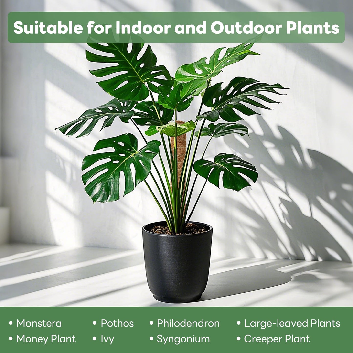 Moss Pole for Plants Indoor - 4 Pack Plant Supports for Climbing Plants to Grow Upright - 16 inch Stackable Moss Sticks Coir Totem Pole Plant Support for Monstera Pothos Philodendrons Potted Plants