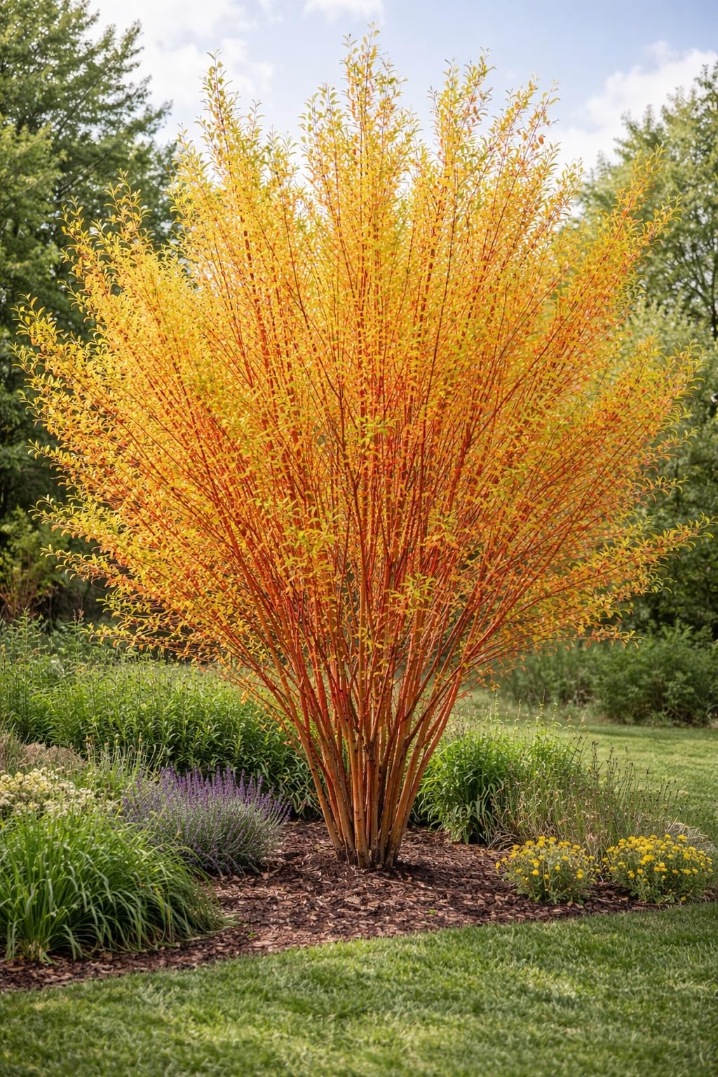 Flame Willow Tree Cuttings for Planting – Bright Red & Orange Stems – Fast Rooting Willow for Colorful Landscaping, Privacy & Winter Interest (5 Trees)