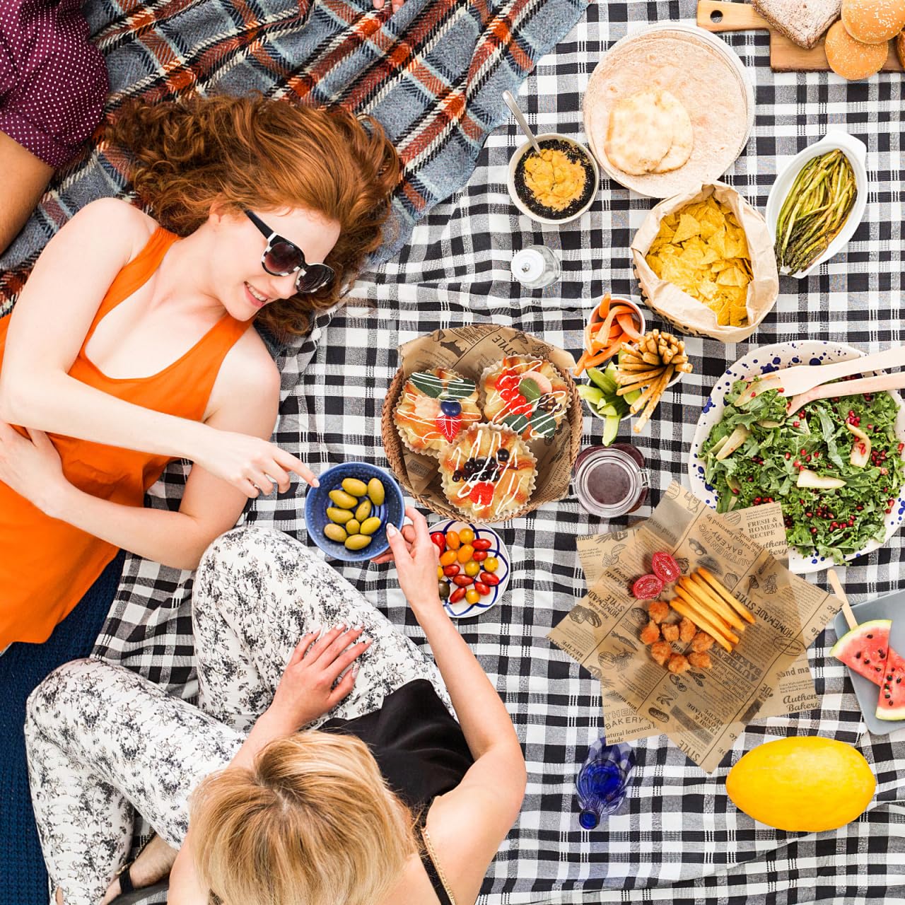 DOITOOL Decorative Newspaper Parchment Paper - 50 Sheets Wax Paper for Food, Greaseproof Bbqs Picnic Bakery Liner