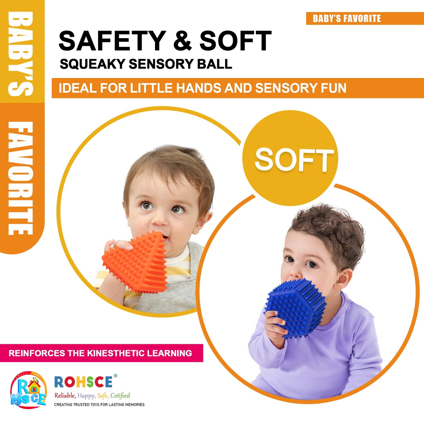 Baby Soft Blocks Building Block Toys, Babies Soft Rubber Baby Blocks 12-18 Months and Baby Sensory Balls, Montessori Toys Soft Baby Balls 6 to 12 Months Textured Geometric Shapes for Babies' Sensory D