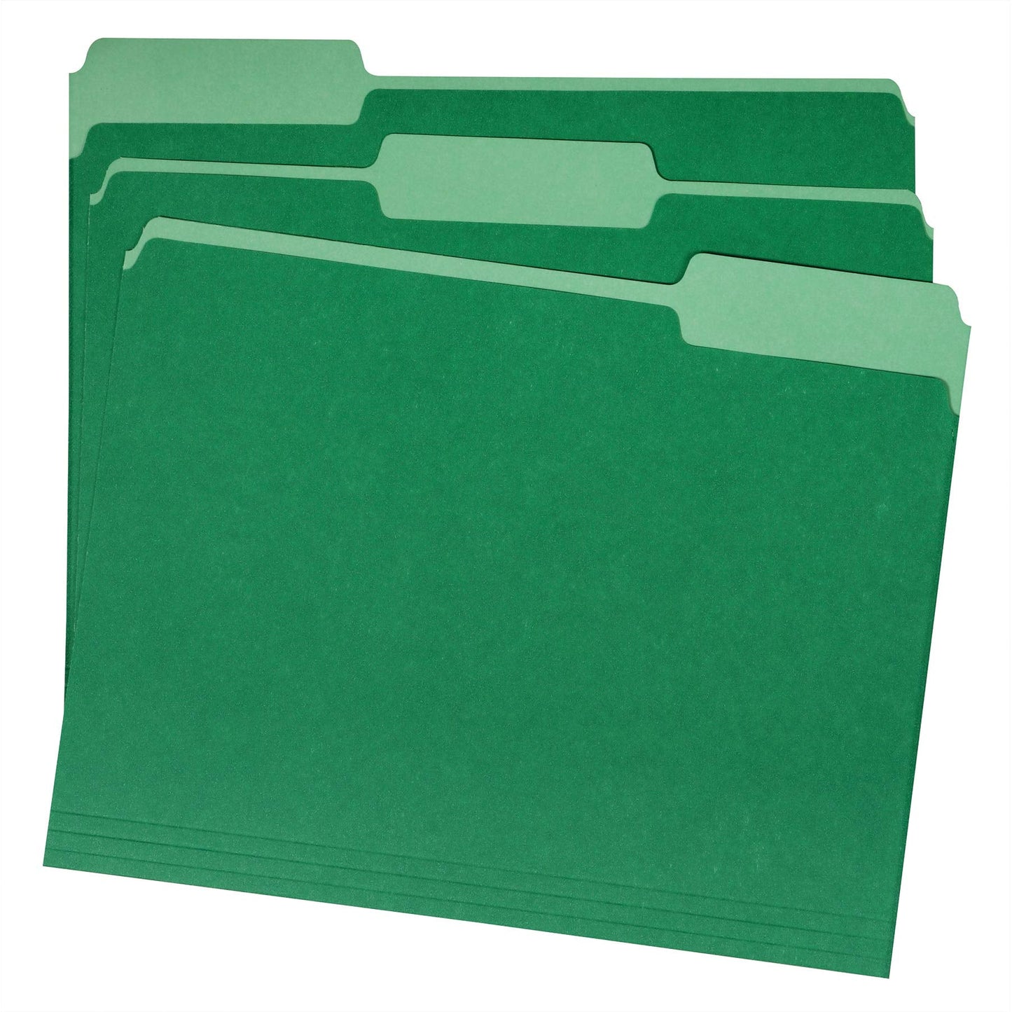 Amazon Basics File Folders for Organization, Letter Size, 1/3 Cut Tab, Bright Green, 36-Pack