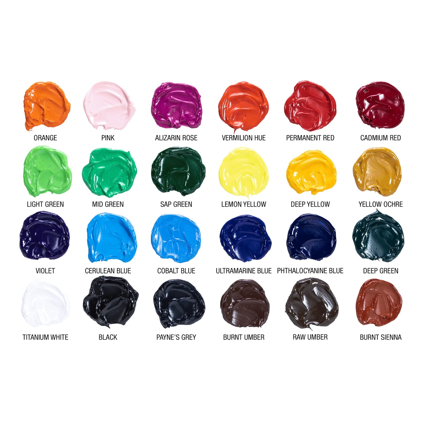 RoseArt Premium Oil Paint - Set 24 Colors, Maximum Strength Pigmented Oil Paints for Casual to Professional Artists, multi