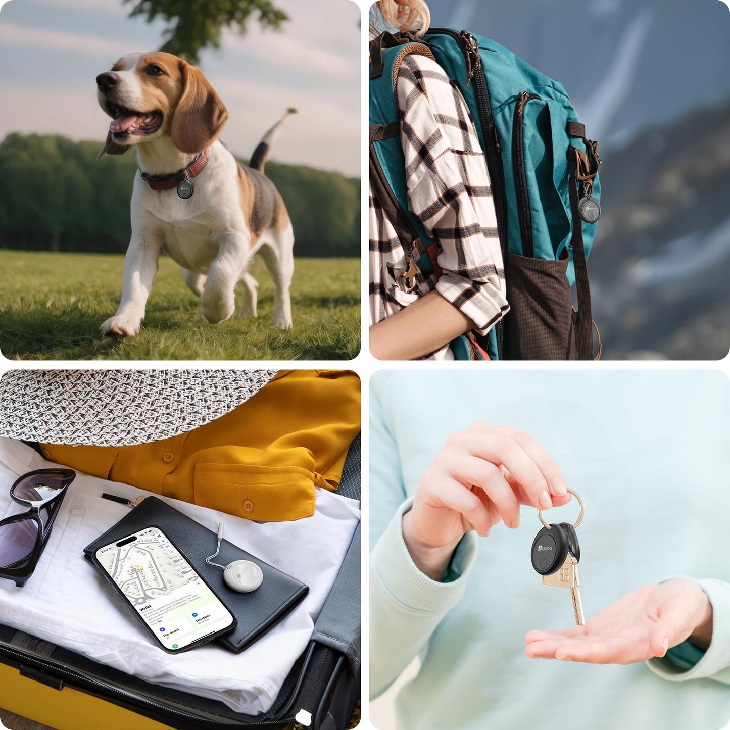 2026 [Apple MFi Certified] (iOS Only) Bluetooth Tracker Smart Finder for Apple Find My iPhone Keys Finder GPS Tracker, 5-10 Years Staying Power, Keys Finder and Item Locator for Wallet, Bags, Passport