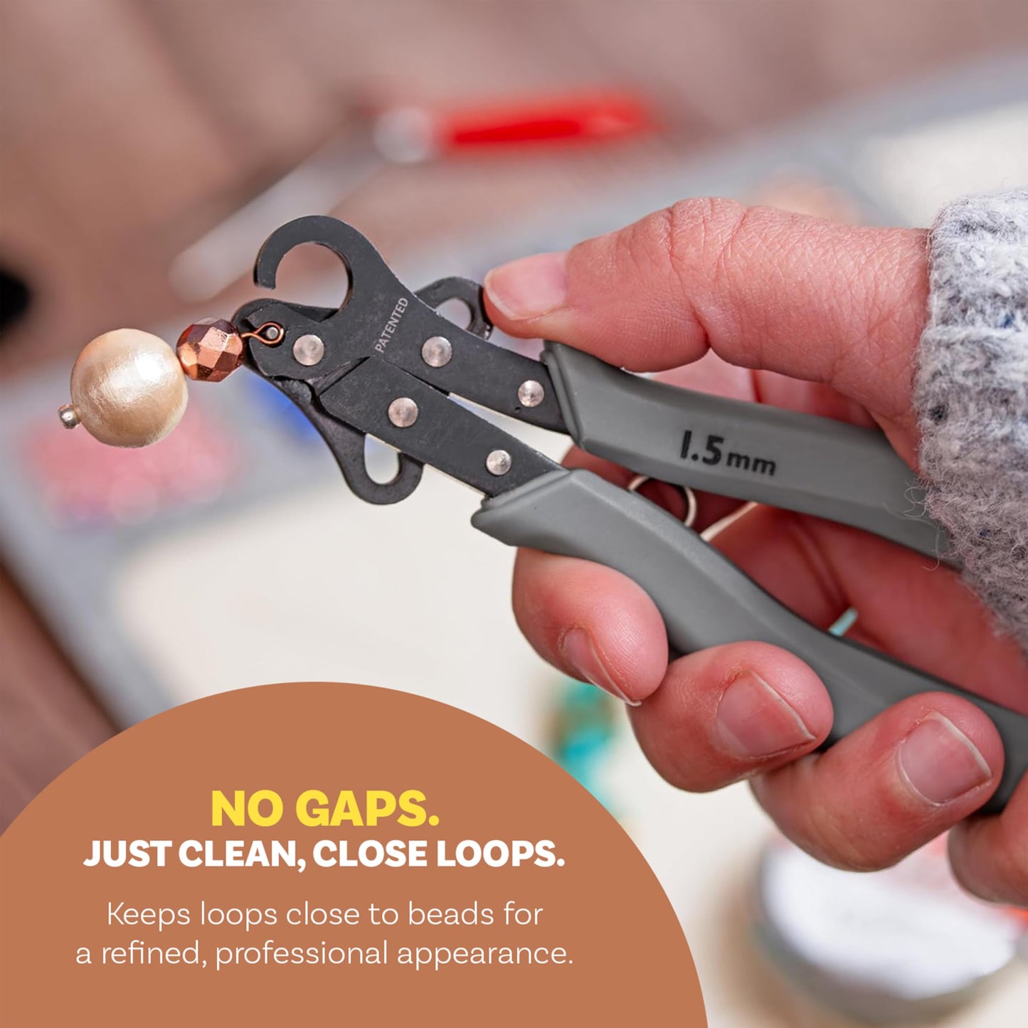 The Beadsmith Original One Step Looper – Create and Trim Consistent 1.5 mm Loops for Jewelry Making, Use With 24-18g Craft Wire (Patented)