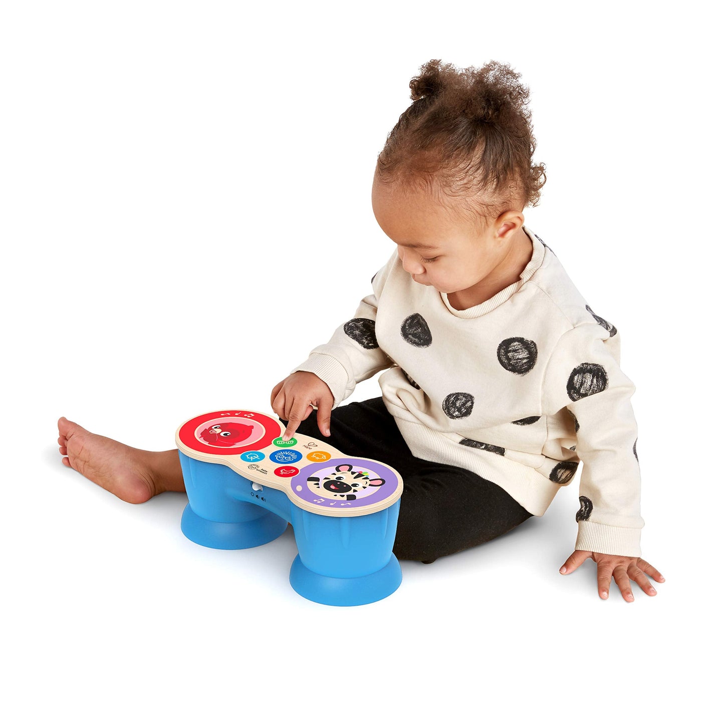 Baby Einstein Upbeat Tunes Magic Touch Wooden Drum Musical Toy, Ages 6 Months +