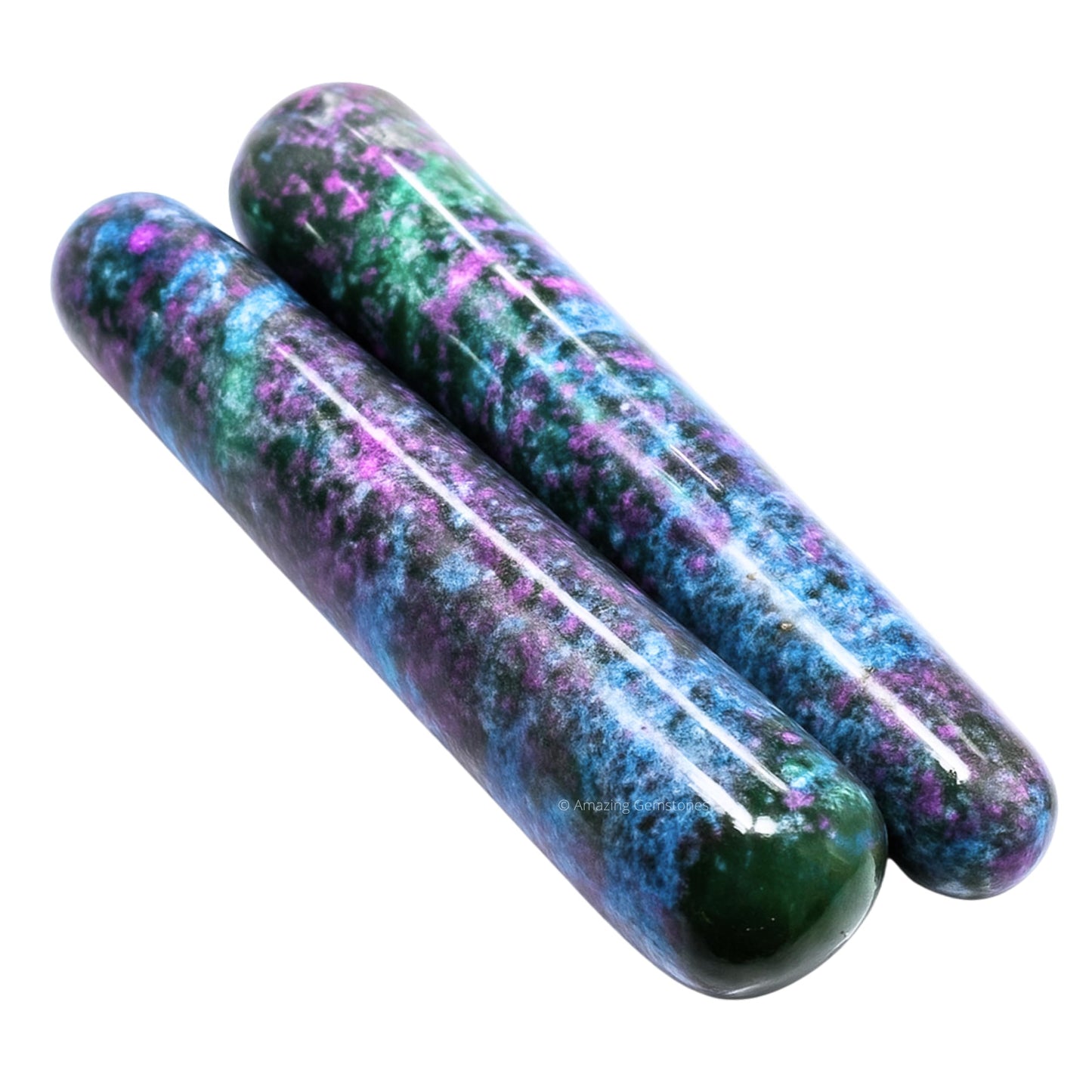 Amazing Gemstone Ruby Kyanite Crystal Wand Massage Stick - Pelvic Wand Gua Sha for Adults - Crystals and Healing Stones Massage Wands for Adults Gifts (Smooth)