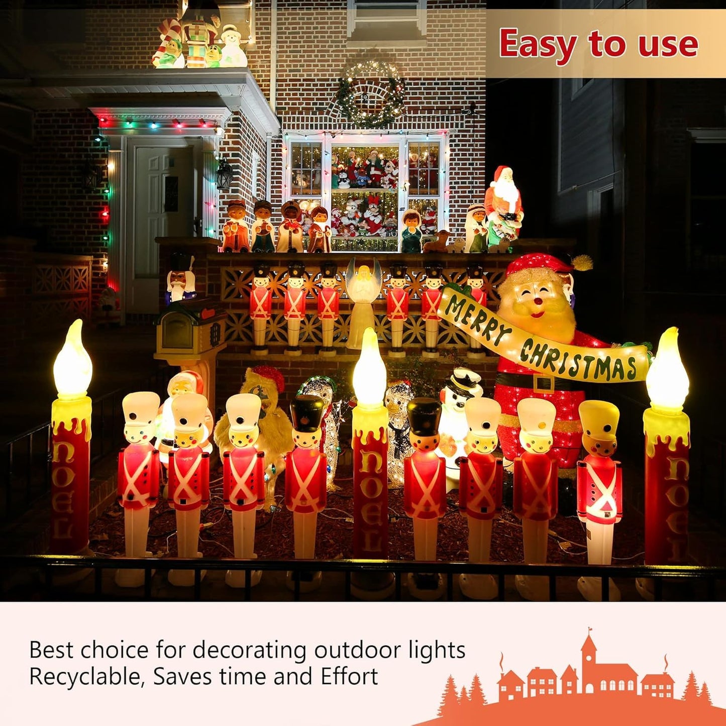 Meonum Blow Mold Light Kit Replacement, E27 E26 Single Light Cord Kit with Switch Fuse Plug, for Indoor Outdoor Halloween Christmas Village House Craft Decorations and Salt Lamp (1 Set)