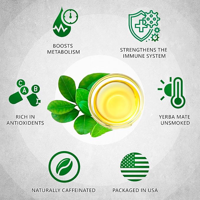 Yerba Mate Tea - Green Cut & Sifted - Unsmoked Energy Boost - 100 Tea Bags - Packed with Nutrients - Your Perfect Coffee Replacement